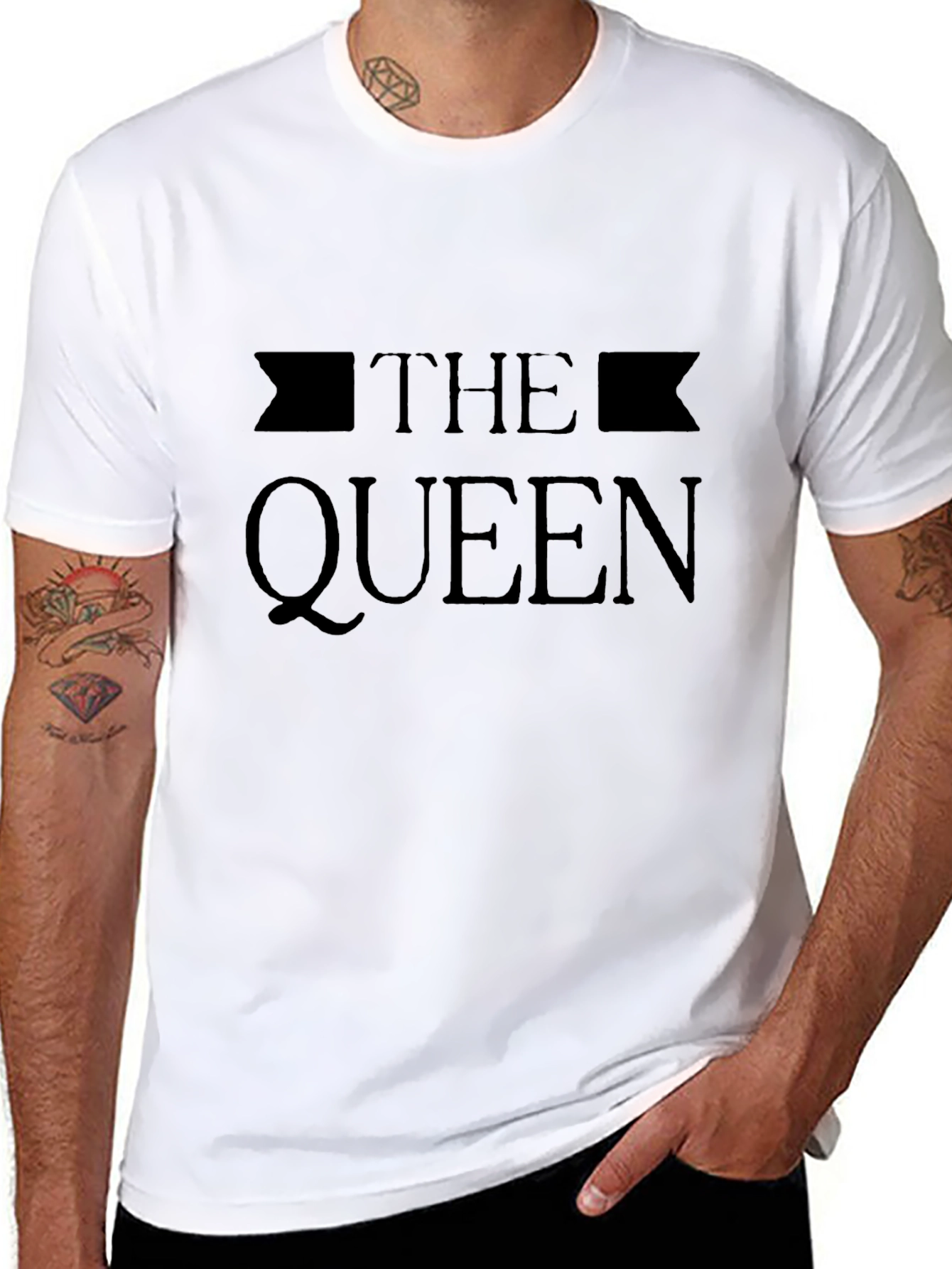 The Queen Tee - Stylish Black Graphic T-Shirt