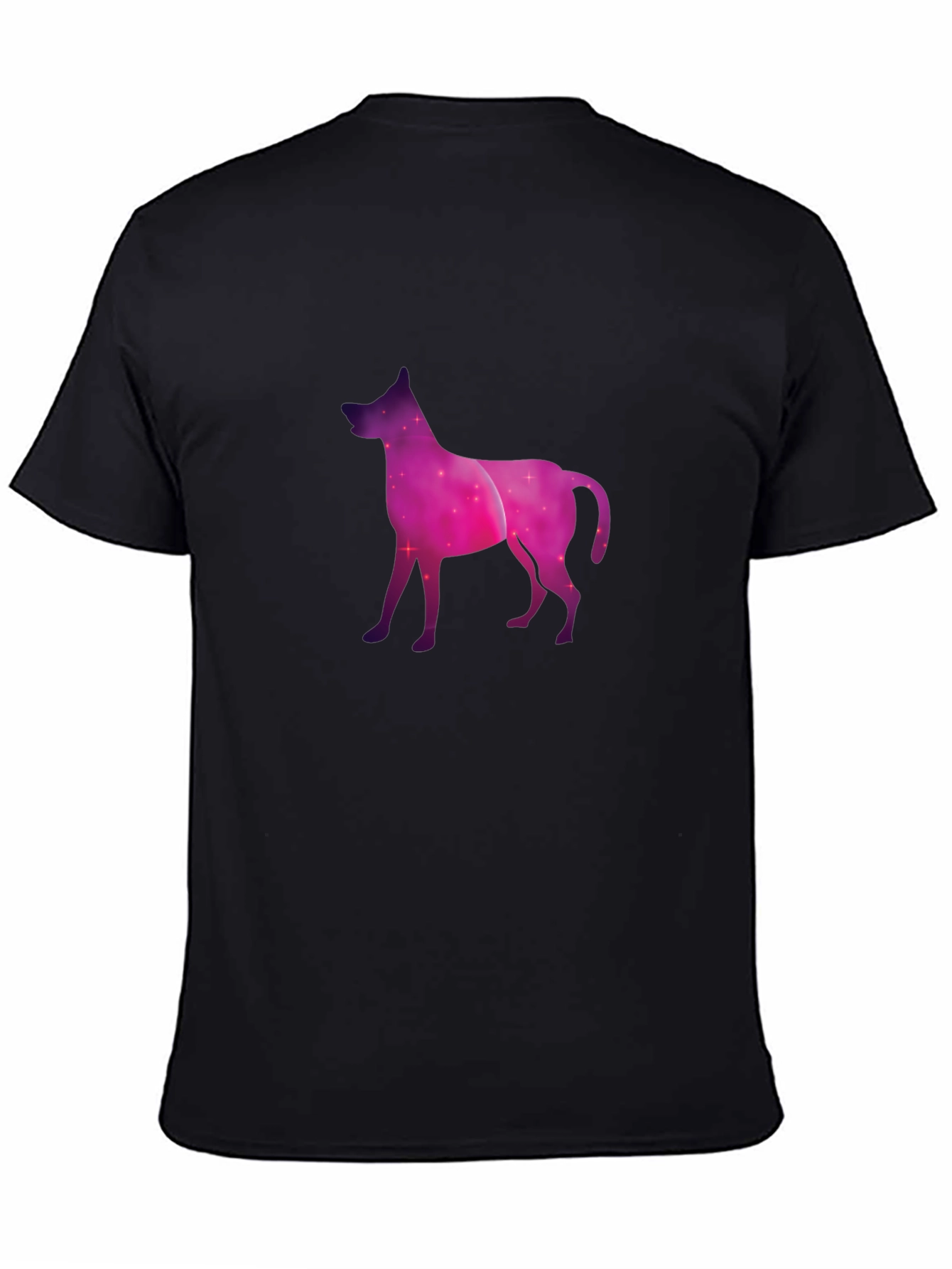 Cosmic Dog Graphic Tee - Black Cotton Blend