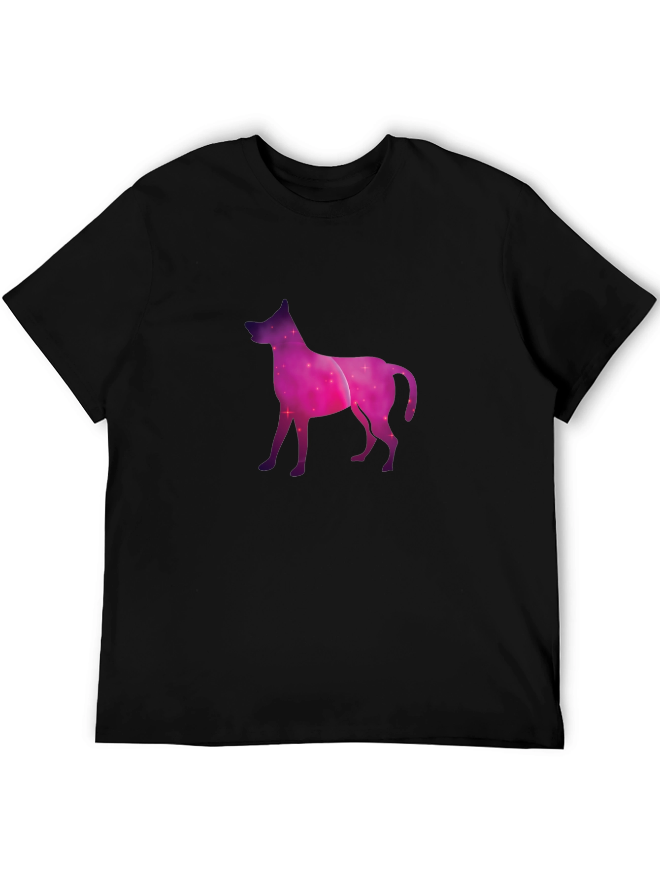 Cosmic Dog Graphic Tee - Black Cotton Blend