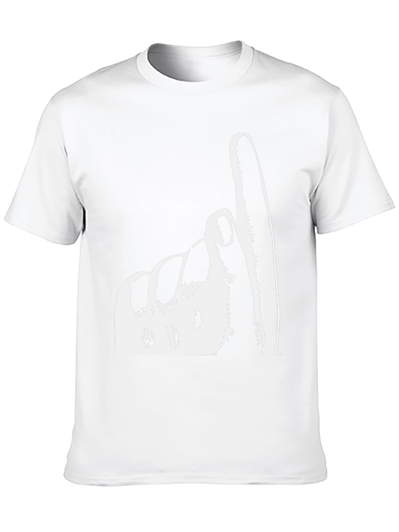 Index Finger Up Graphic Tee - Black