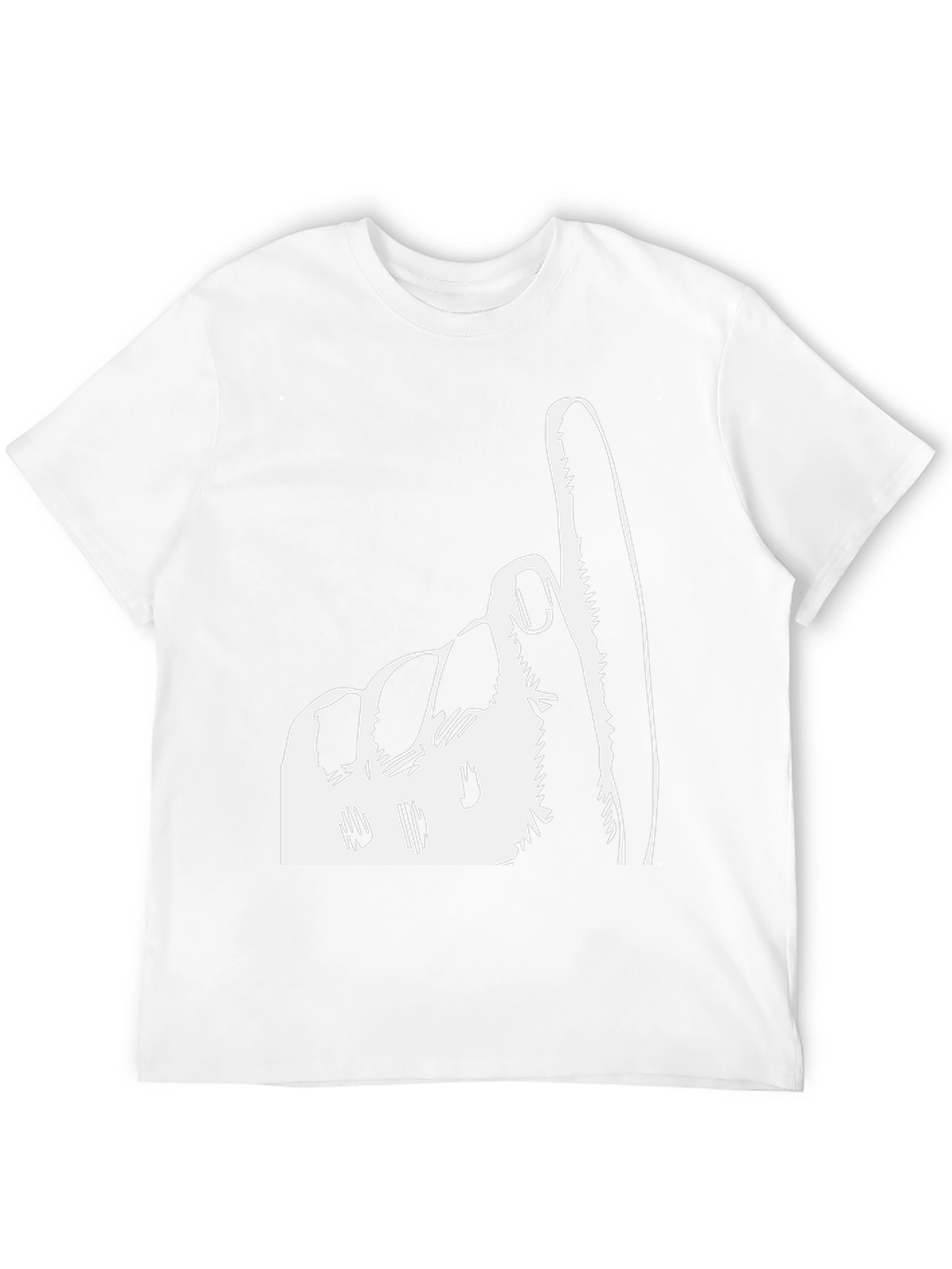 Index Finger Up Graphic Tee - Black