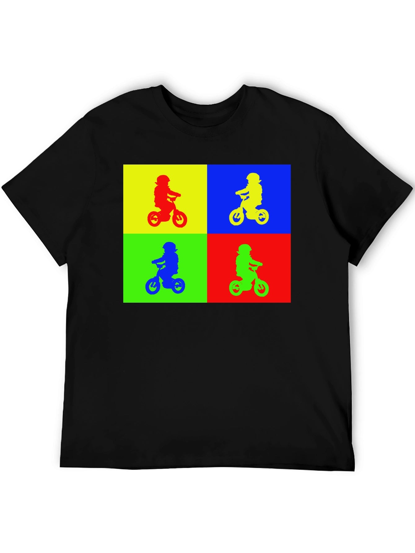 Pop Art Kids Biker Black T-Shirt