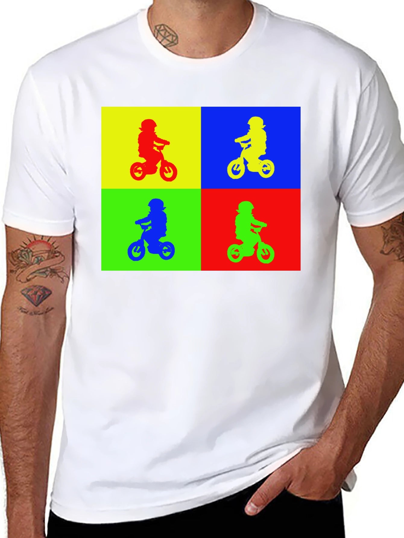 Pop Art Kids Biker Black T-Shirt