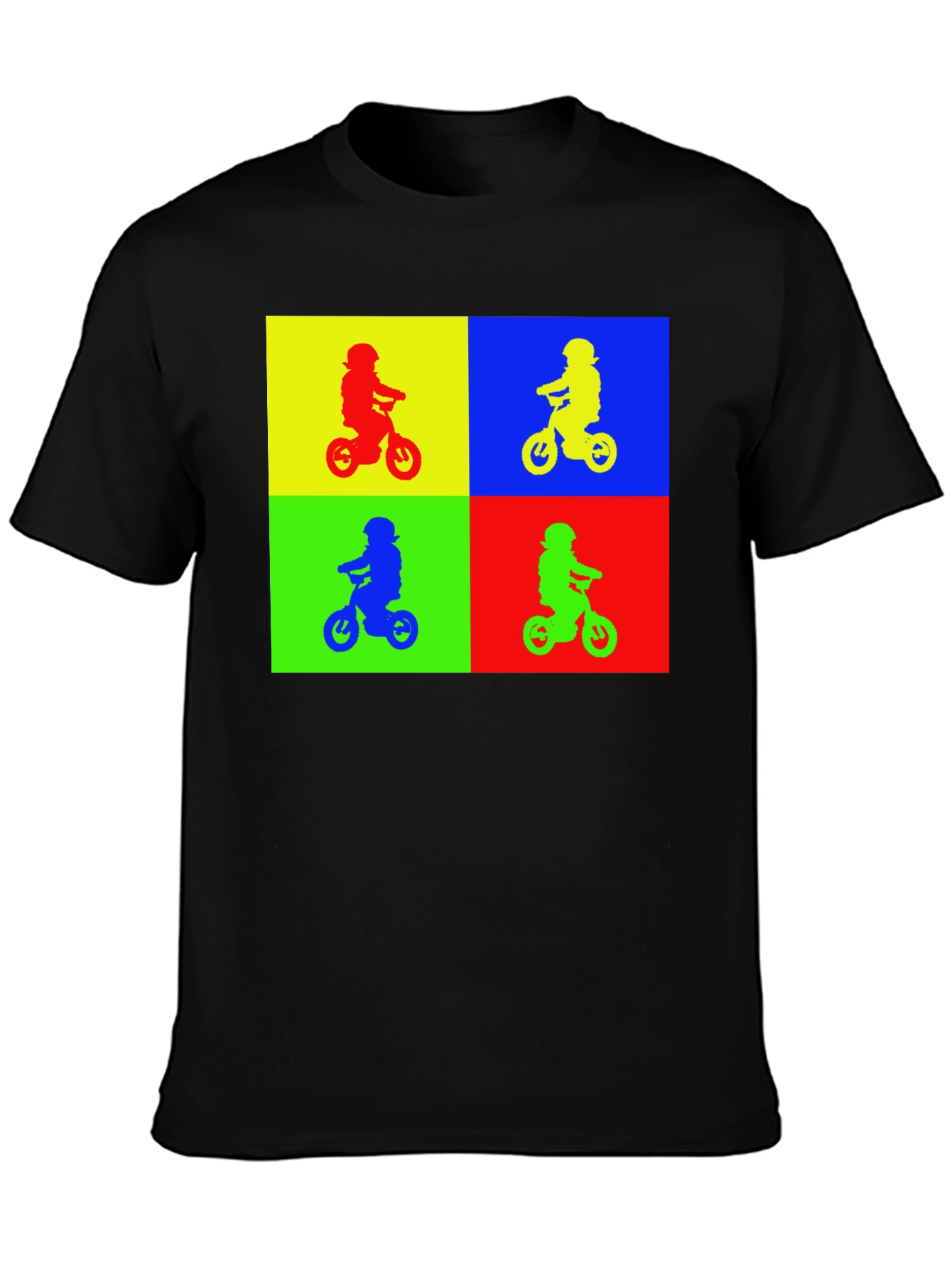 Pop Art Kids Biker Black T-Shirt