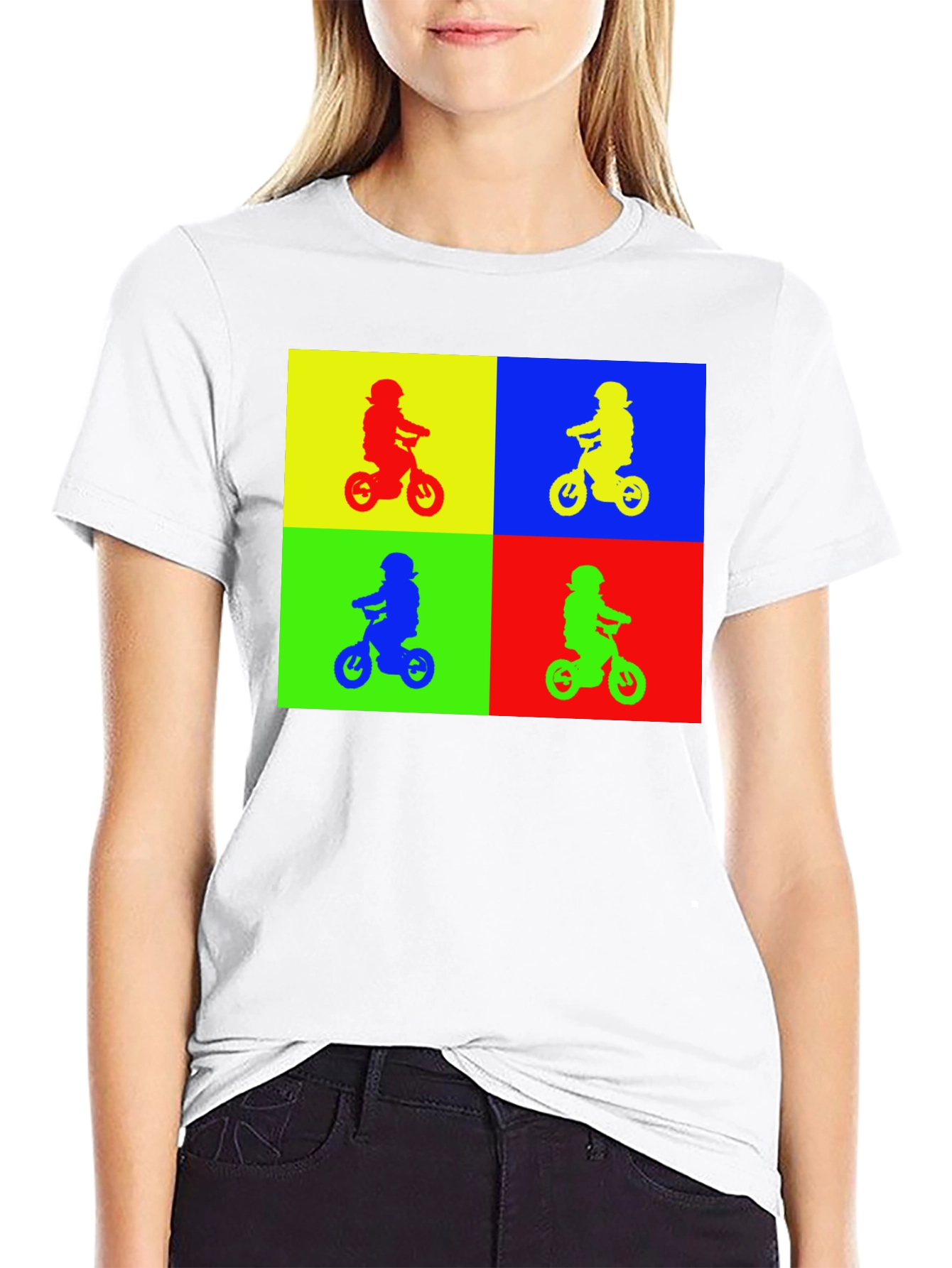 Pop Art Kids Biker Black T-Shirt