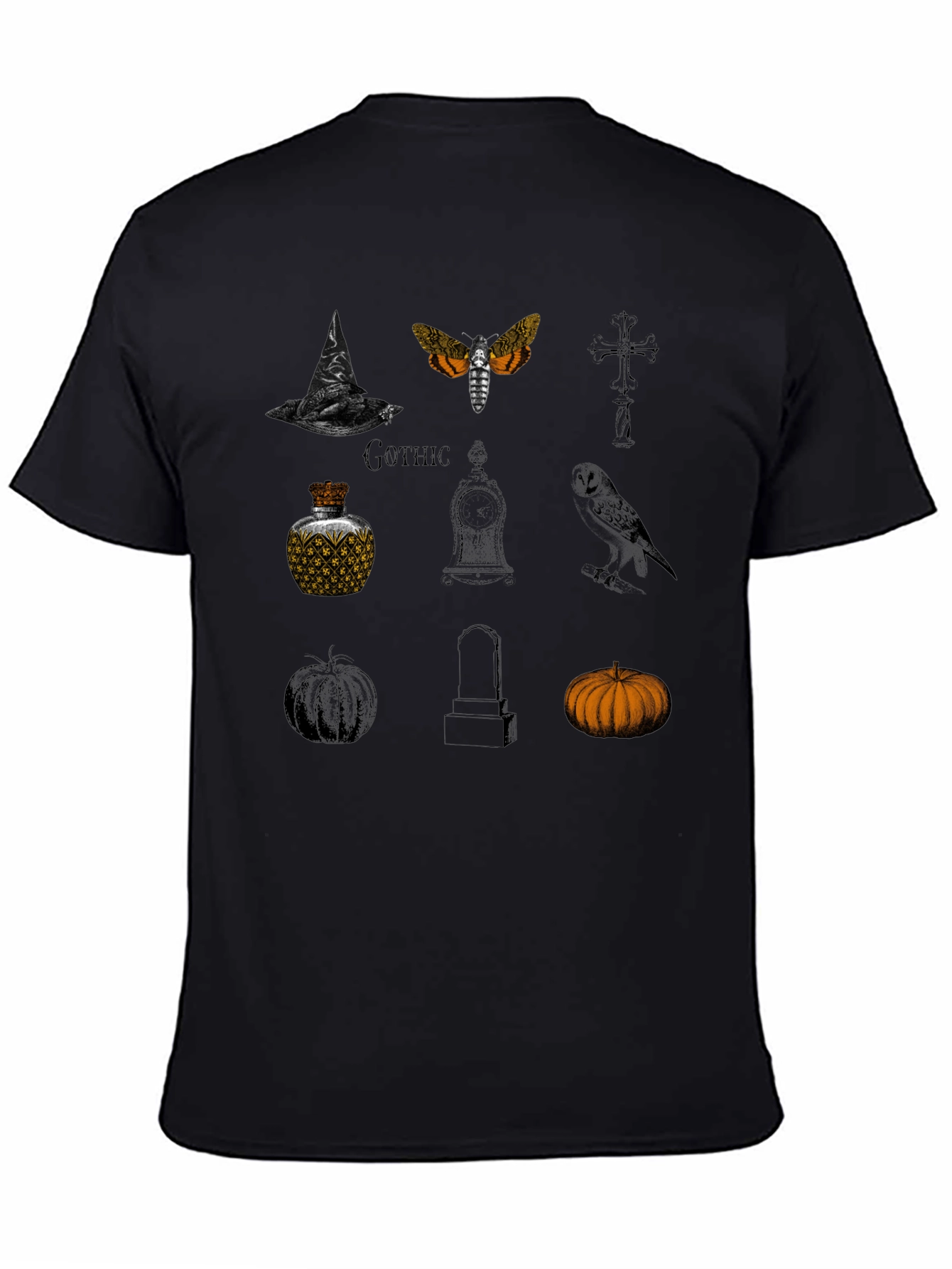 Gothic Halloween Graphic Tee - Stylish Spooky Season