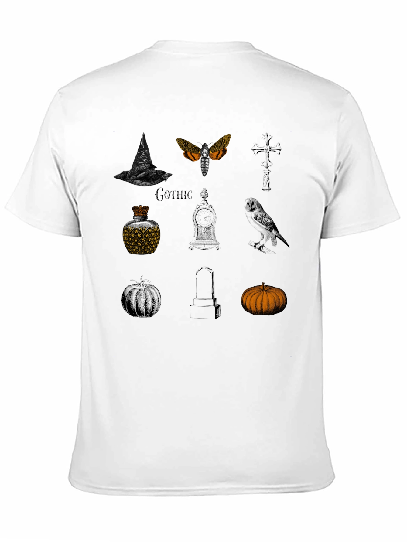 Gothic Halloween Graphic Tee - Stylish Spooky Season