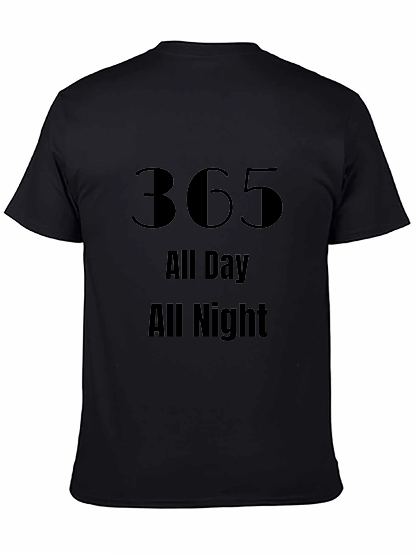 365 All Day All Night Black Tee