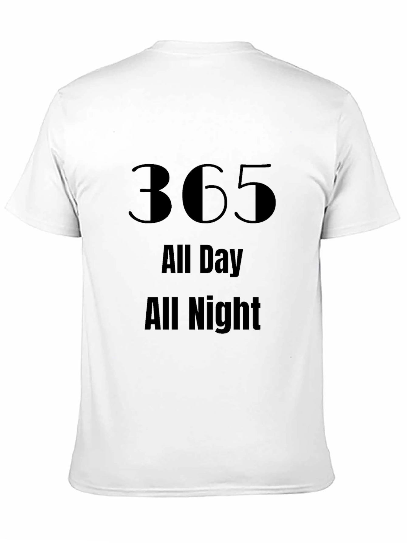 365 All Day All Night Black Tee