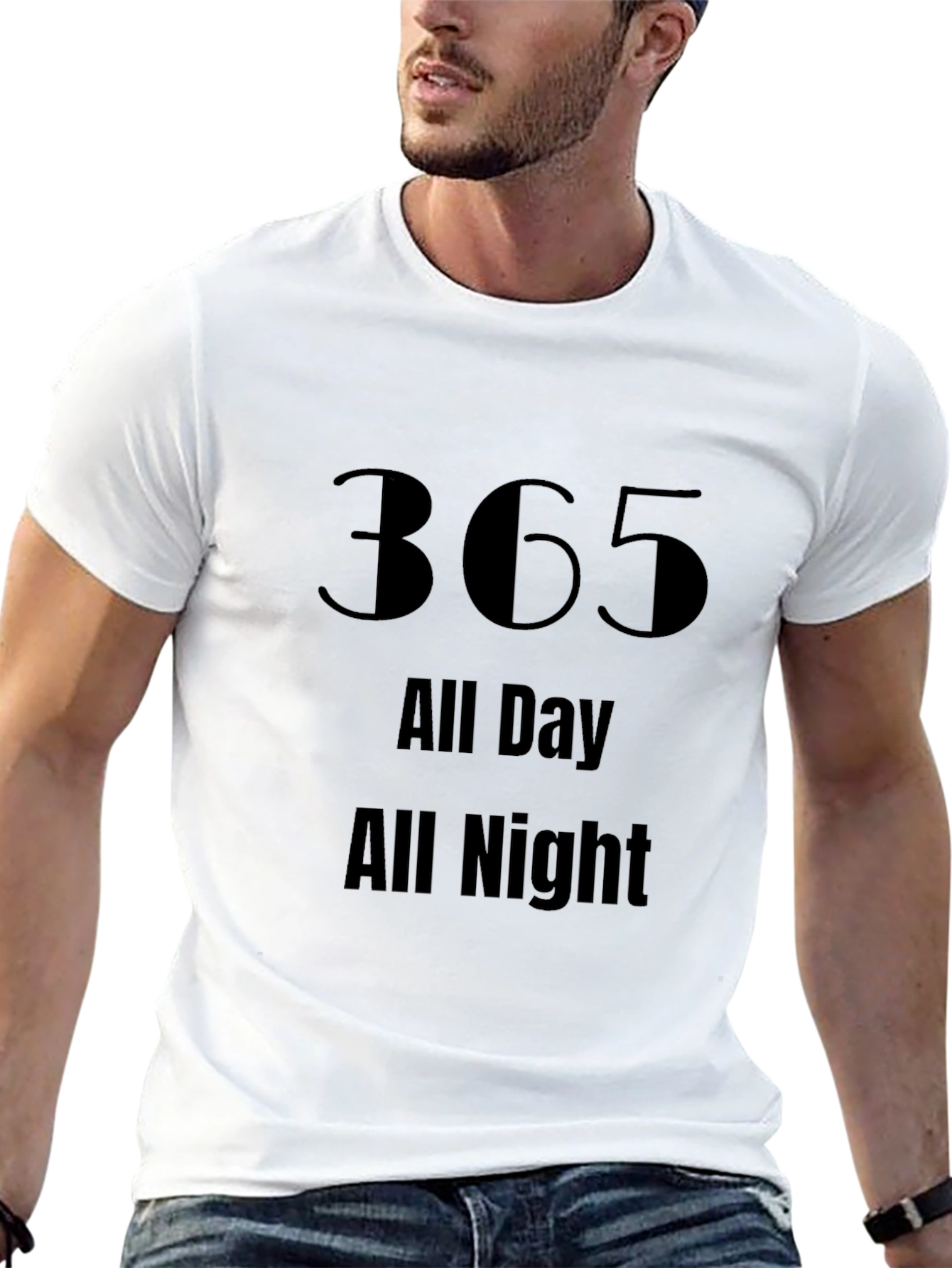 365 All Day All Night Black Tee