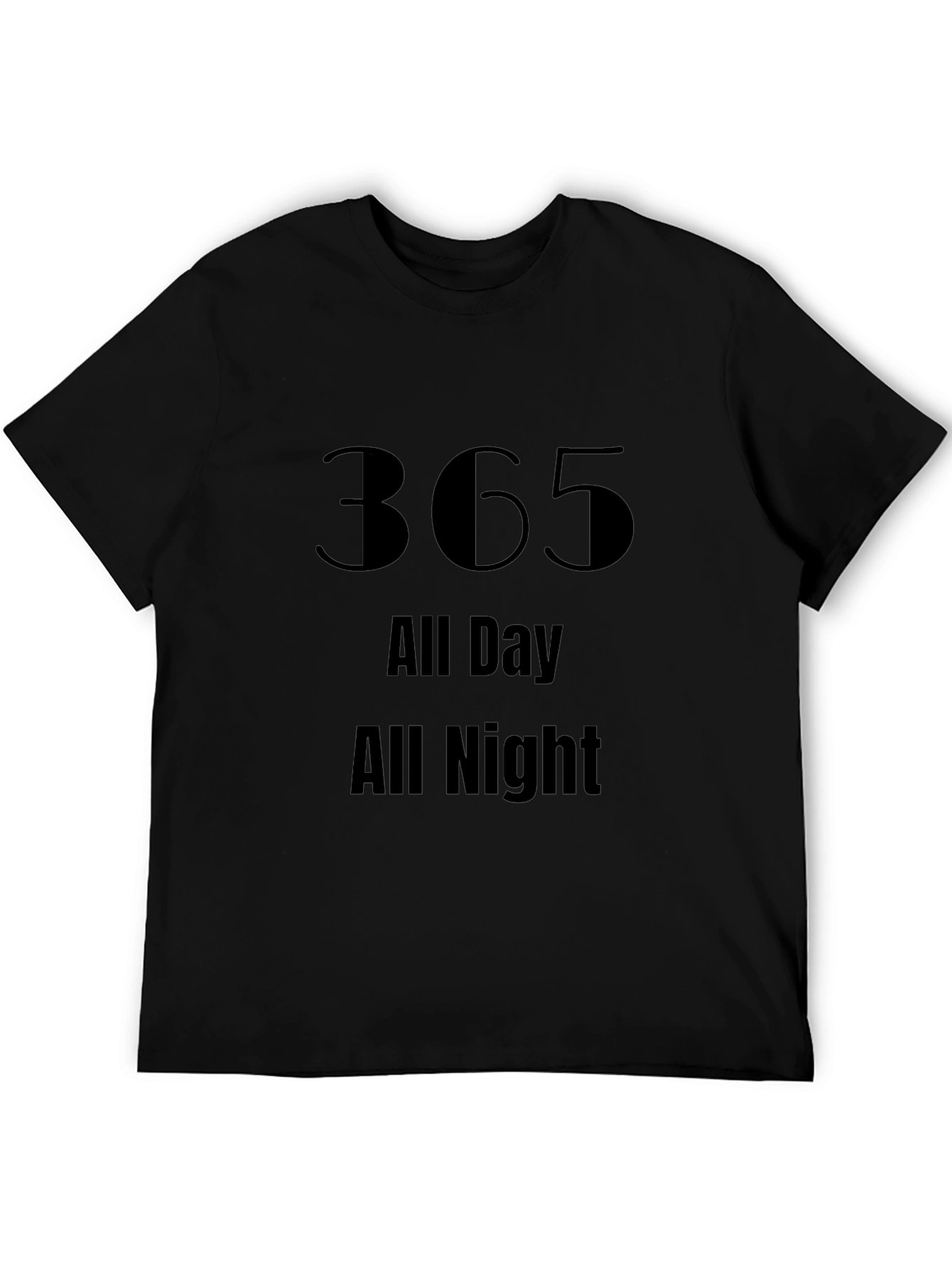 365 All Day All Night Black Tee