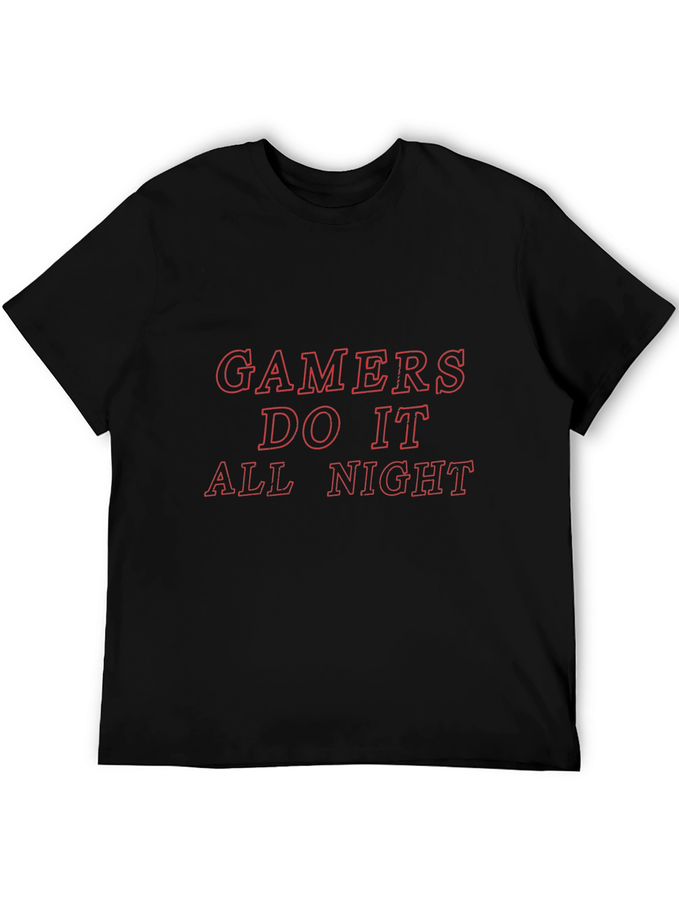 Gamers Do It All Night Black T-Shirt