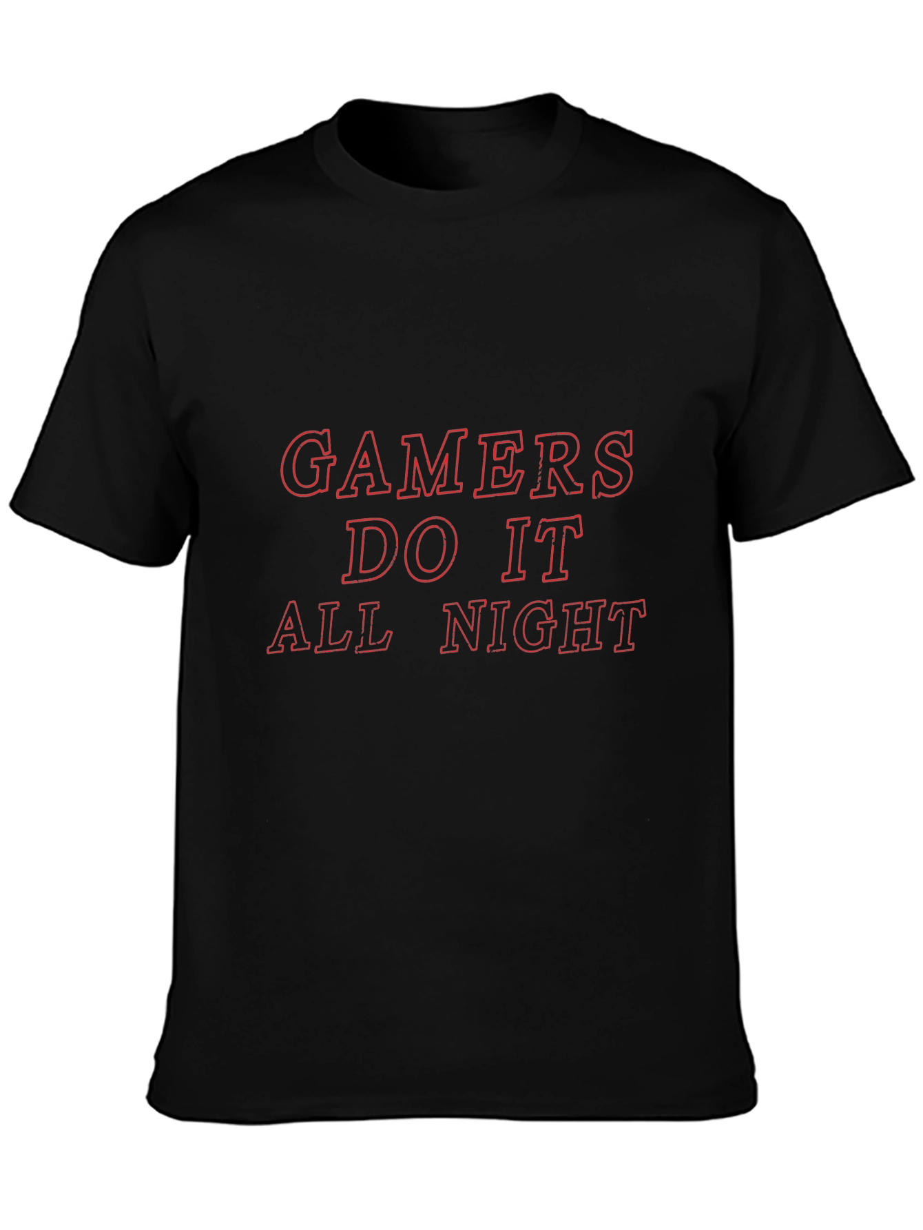 Gamers Do It All Night Black T-Shirt