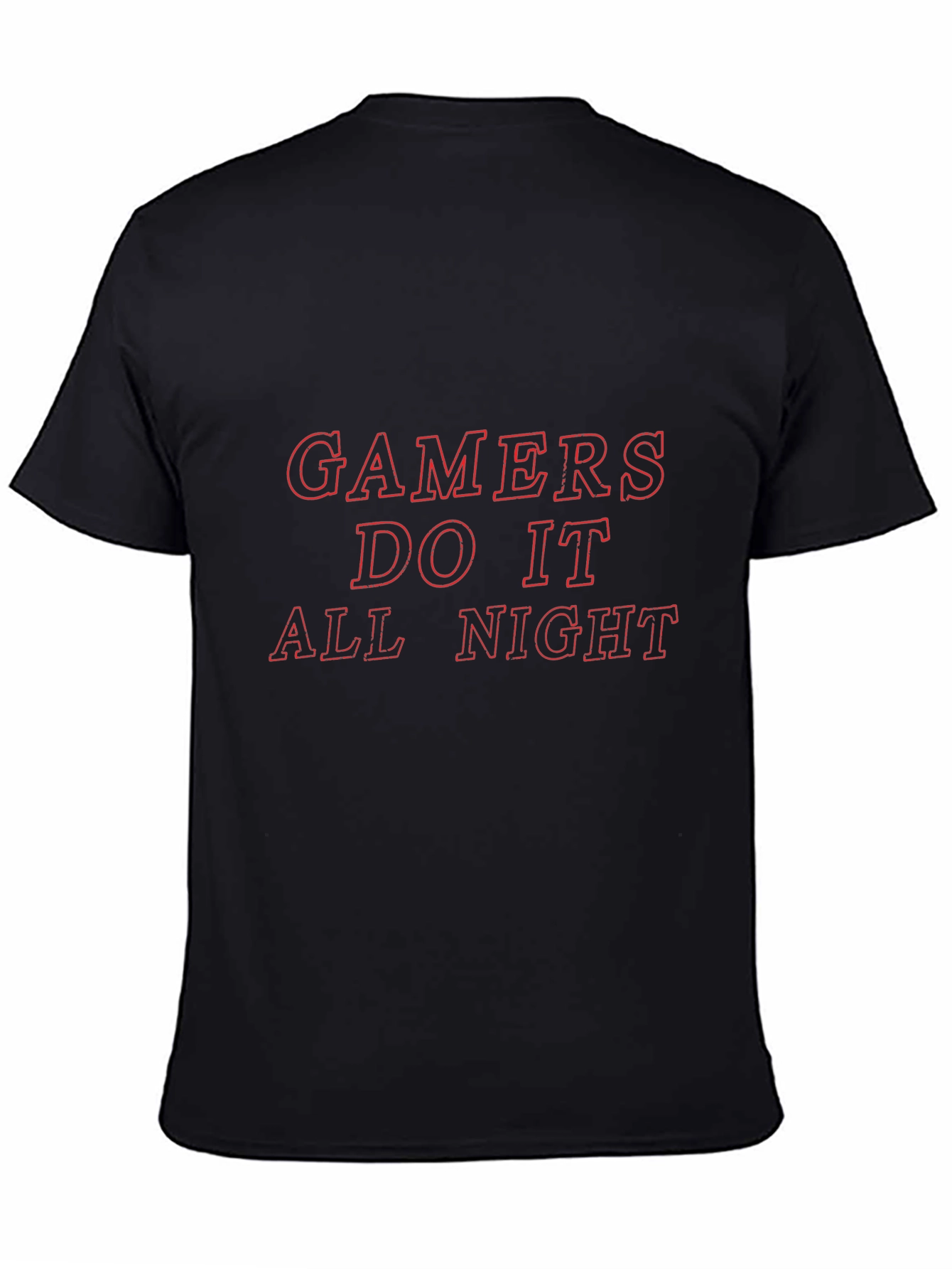 Gamers Do It All Night Black T-Shirt