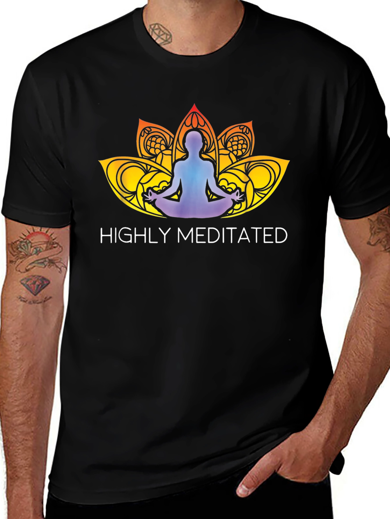 Highly Meditated Yoga Lotus T-Shirt
