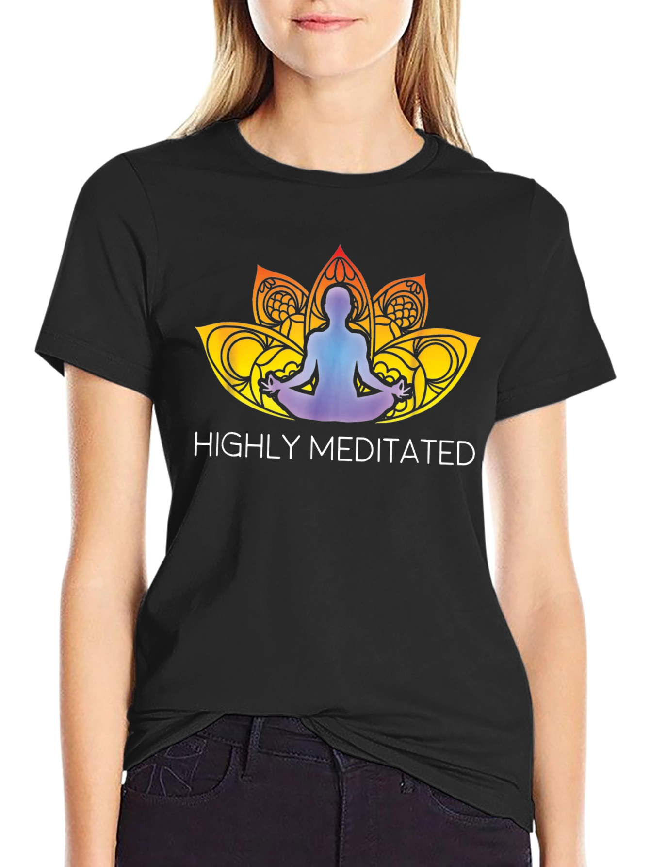 Highly Meditated Yoga Lotus T-Shirt