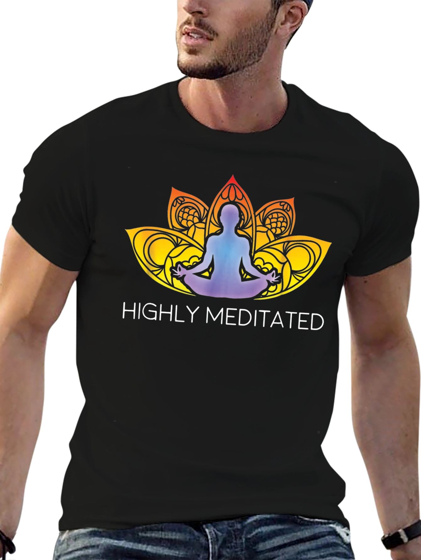 Highly Meditated Yoga Lotus T-Shirt