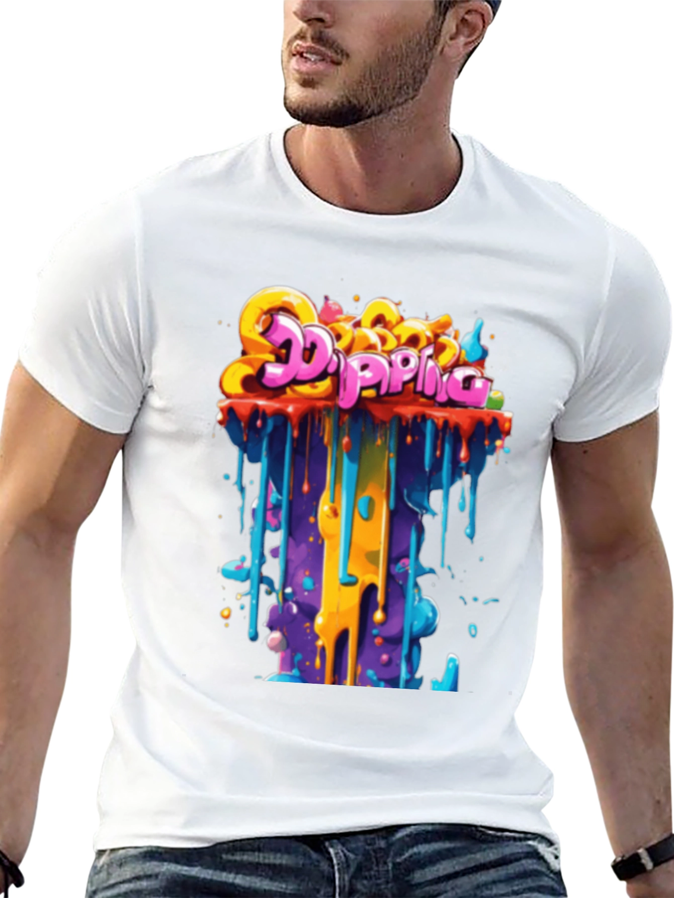 Dripping Graffiti Tee - Bold Streetwear Style
