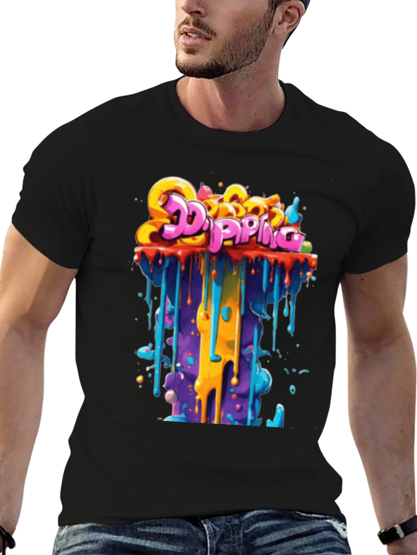 Dripping Graffiti Tee - Bold Streetwear Style