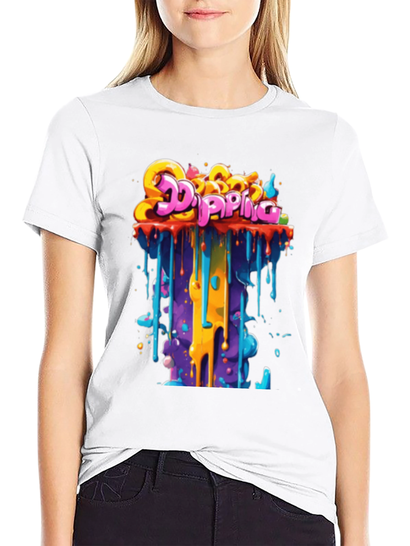 Dripping Graffiti Tee - Bold Streetwear Style