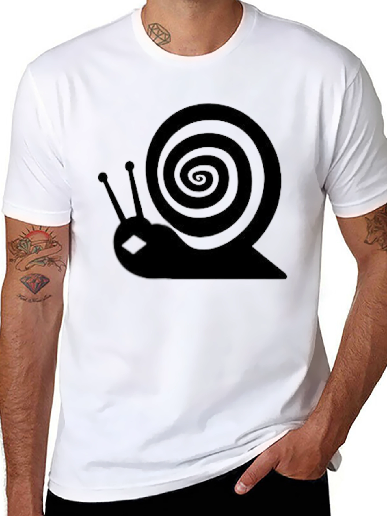 Hypnotic Snail Black Graphic Tee