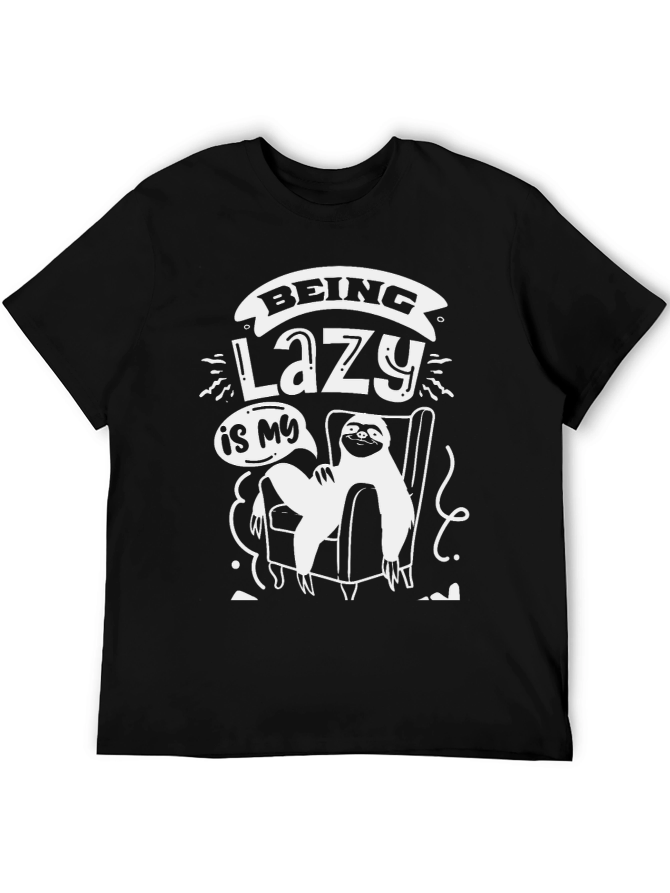 Lazy Sloth Graphic T-Shirt - Relaxed Comfort
