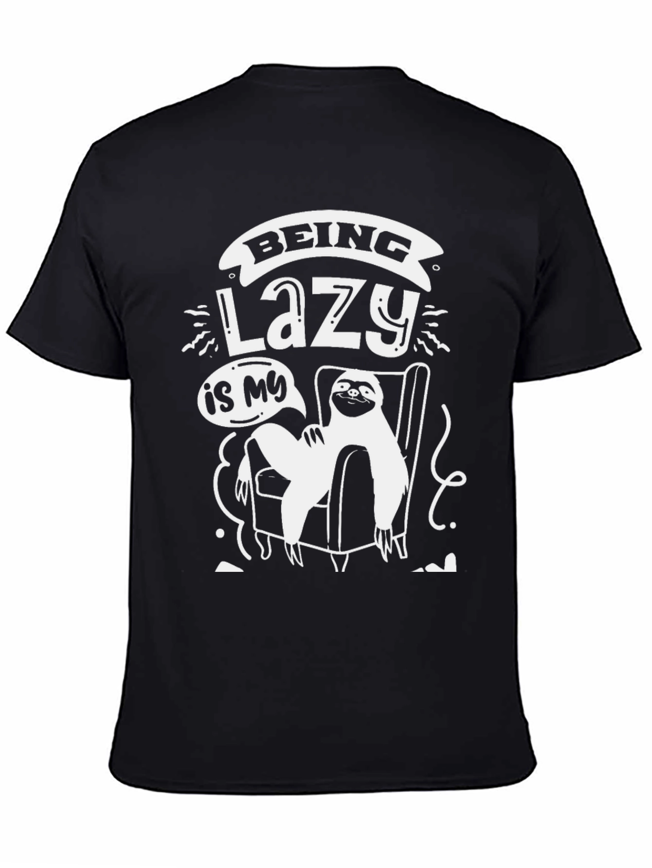 Lazy Sloth Graphic T-Shirt - Relaxed Comfort