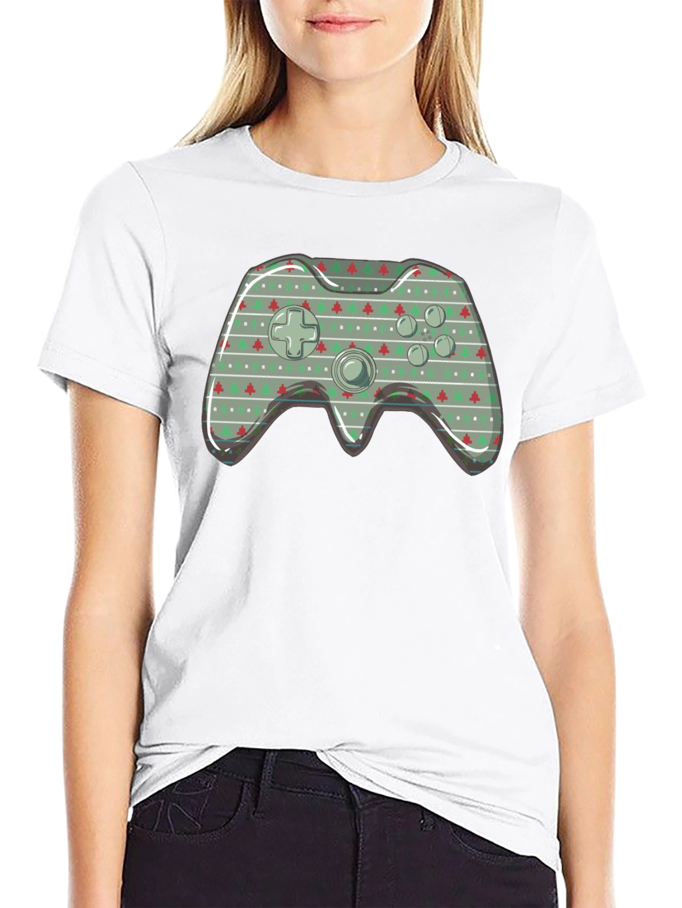 Christmas Game Controller Graphic T-Shirt