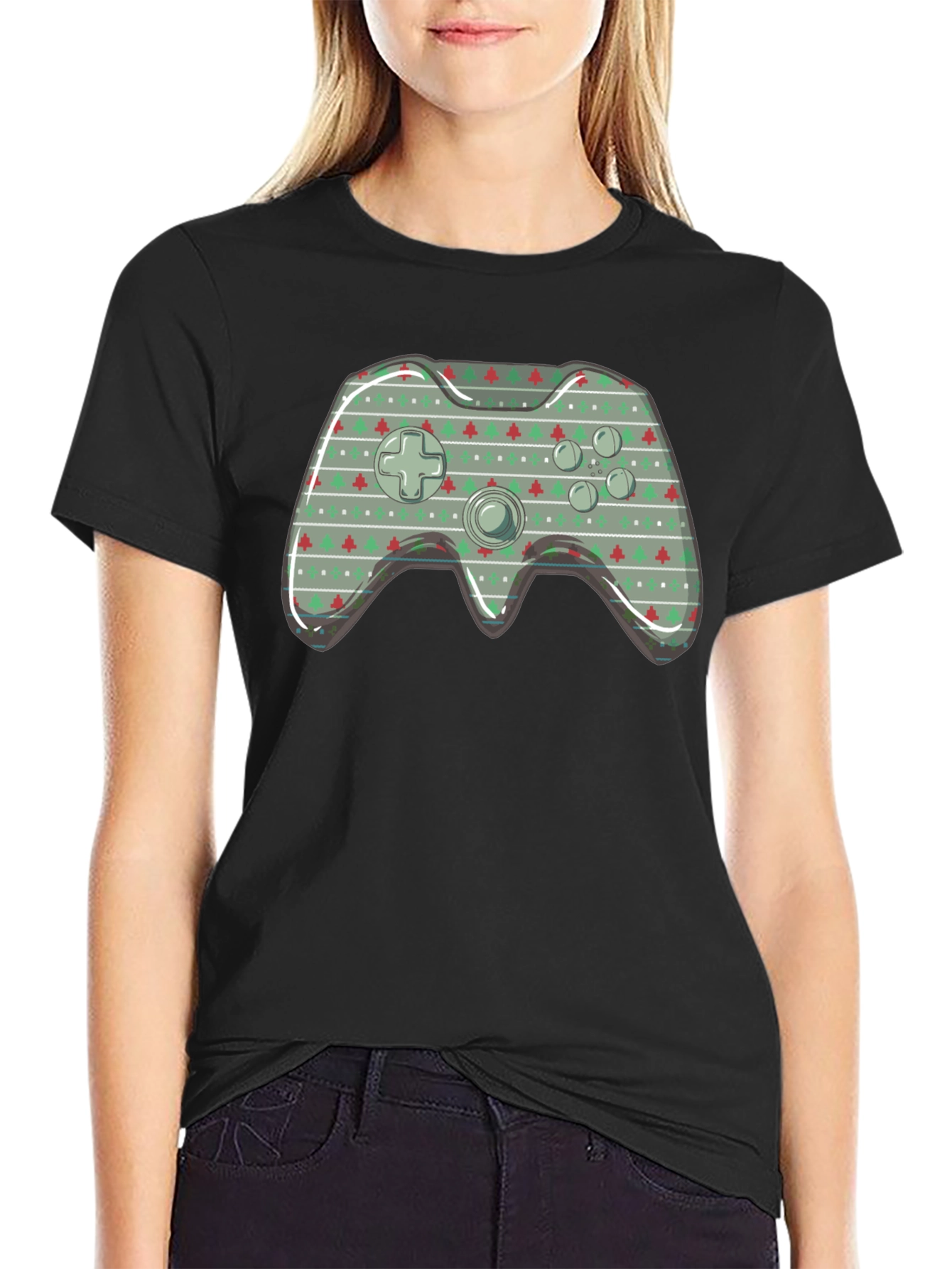 Christmas Game Controller Graphic T-Shirt