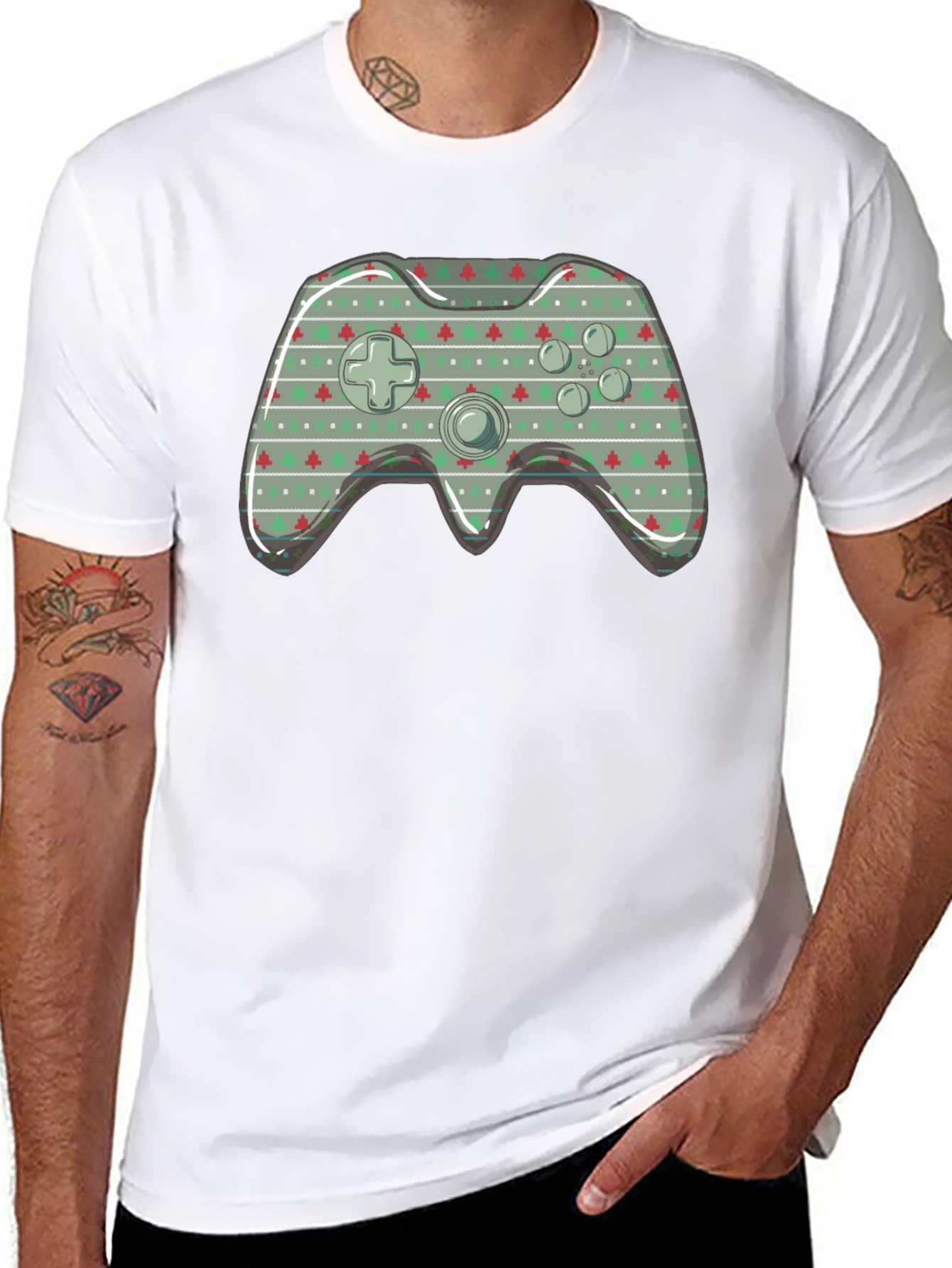 Christmas Game Controller Graphic T-Shirt