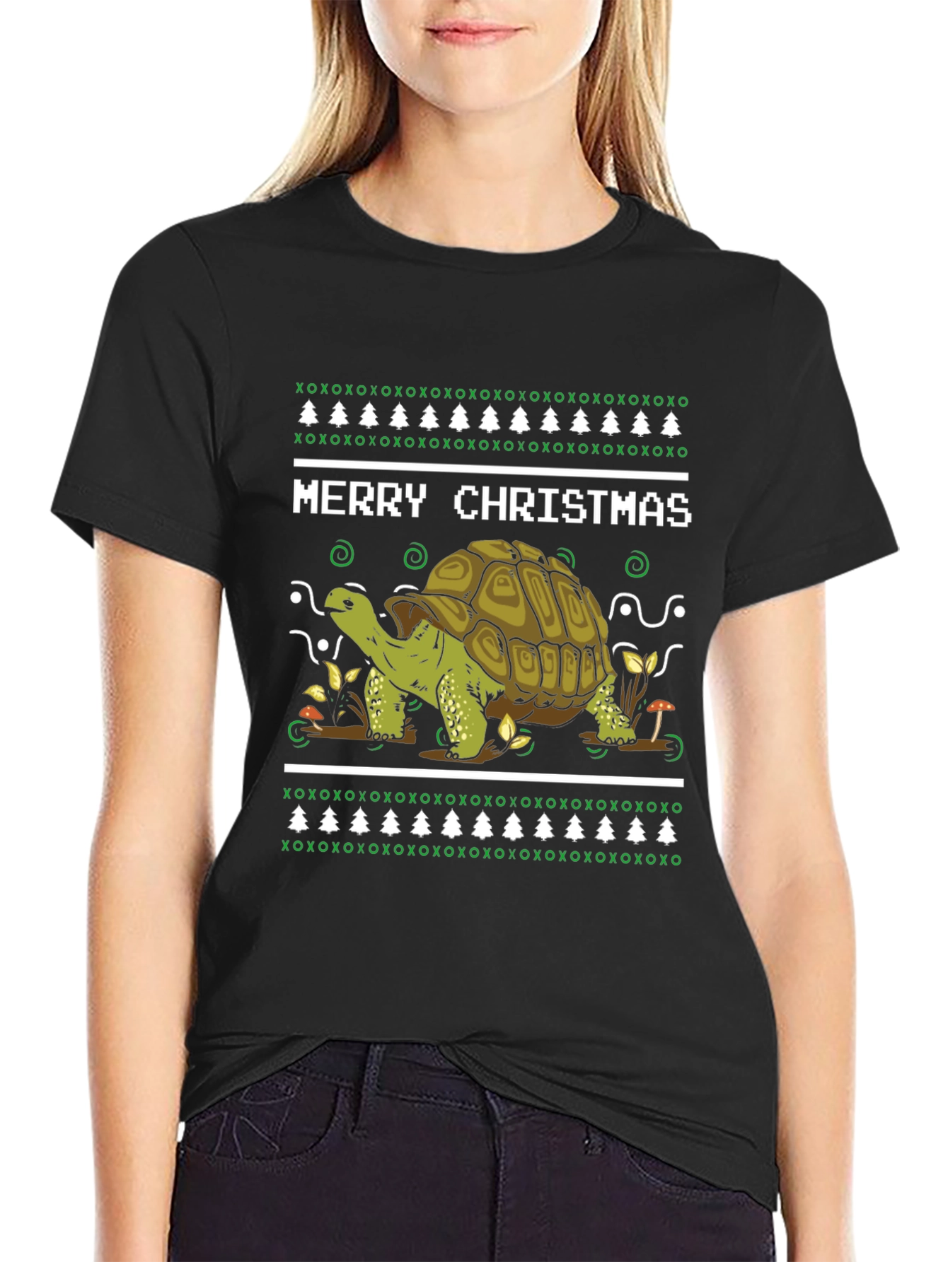 Festive Turtle Christmas T-Shirt