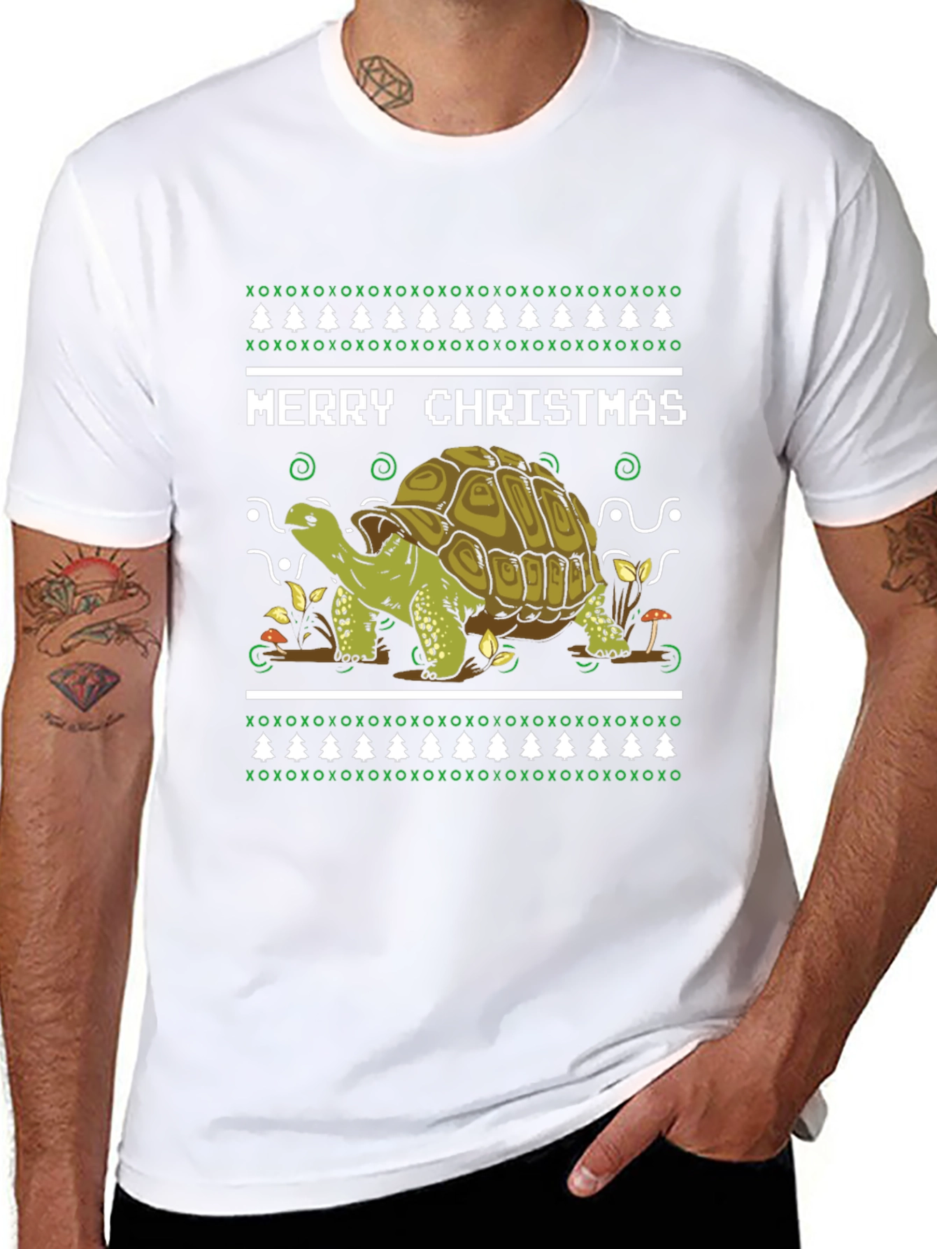 Festive Turtle Christmas T-Shirt