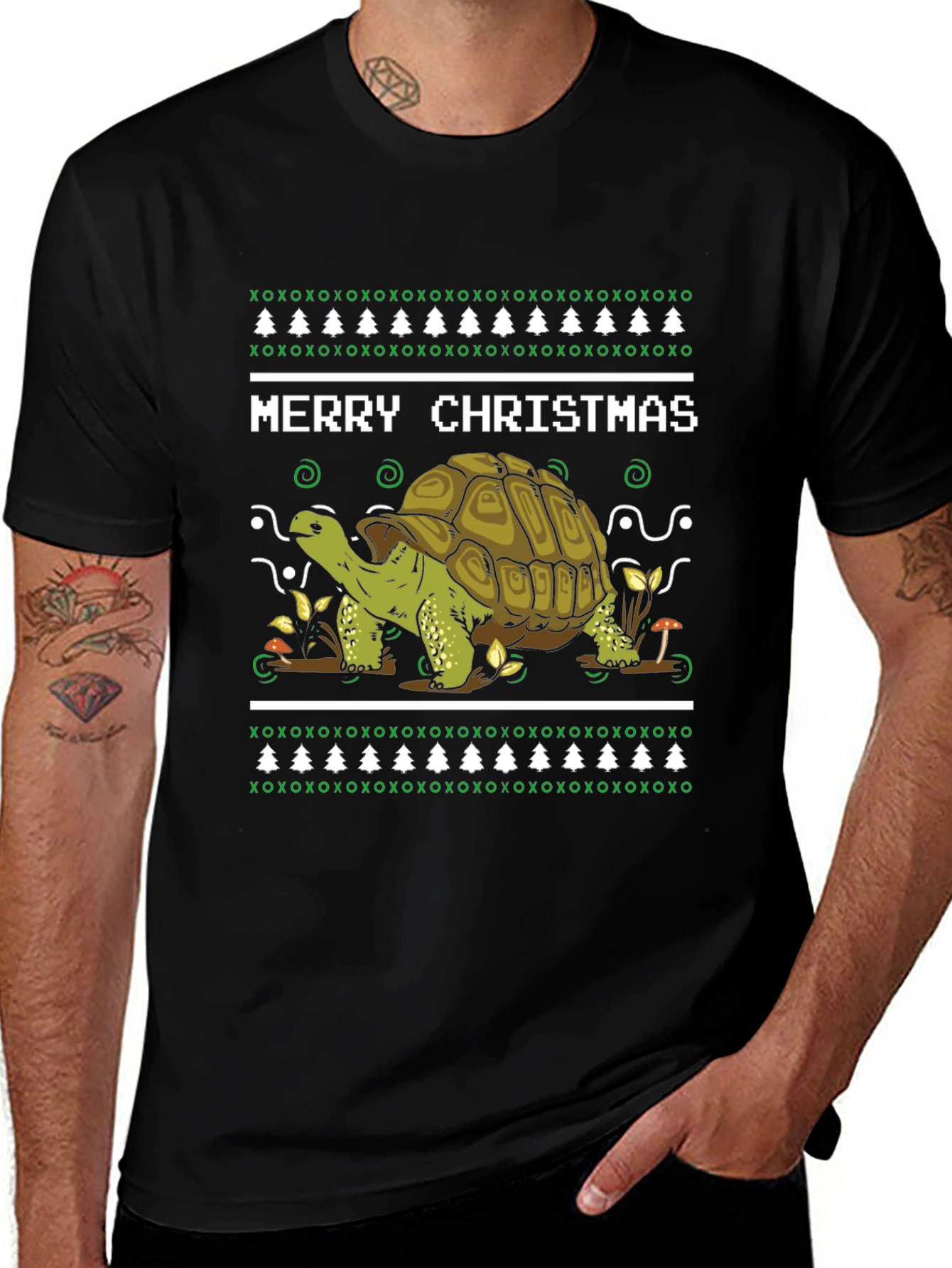 Festive Turtle Christmas T-Shirt