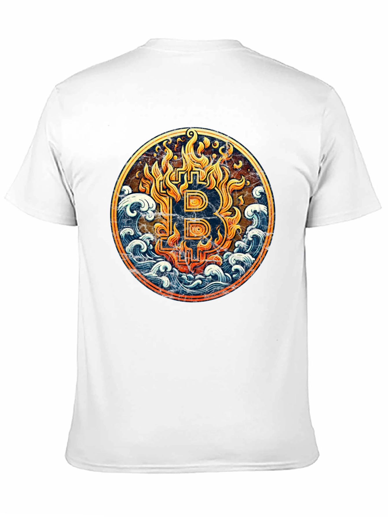 Bitcoin Fire & Wave T-Shirt