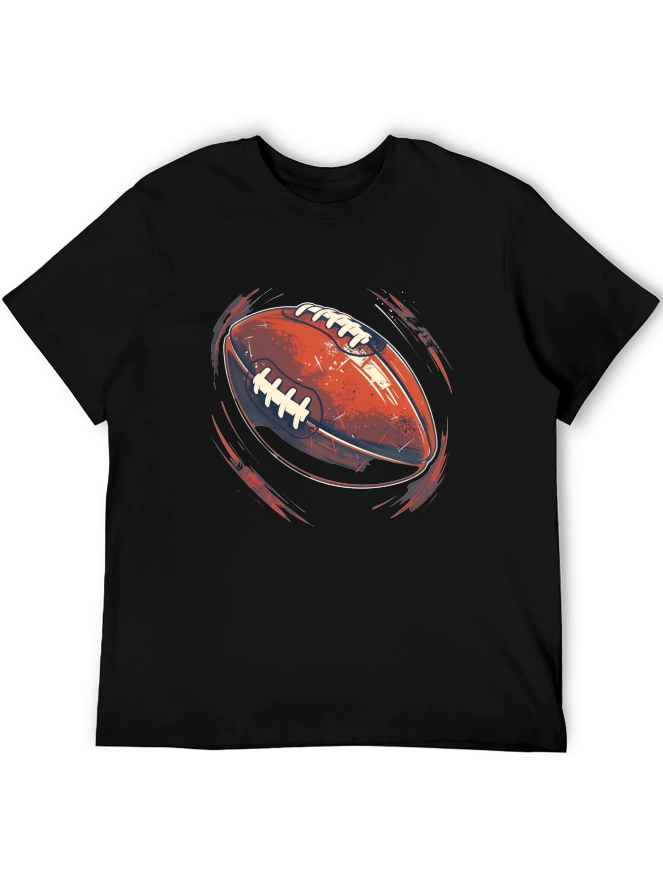 Football Graphic Black T-Shirt