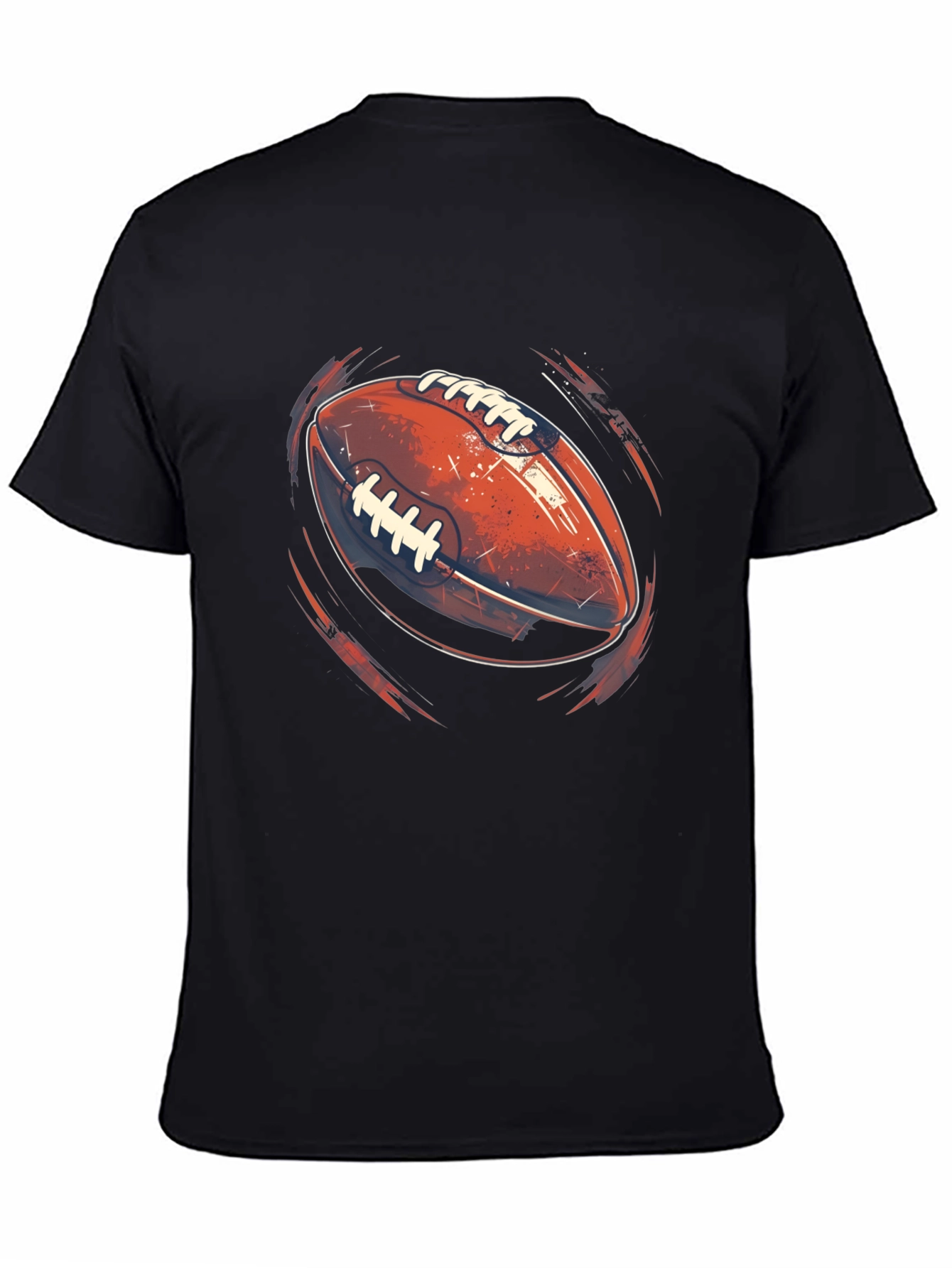 Football Graphic Black T-Shirt