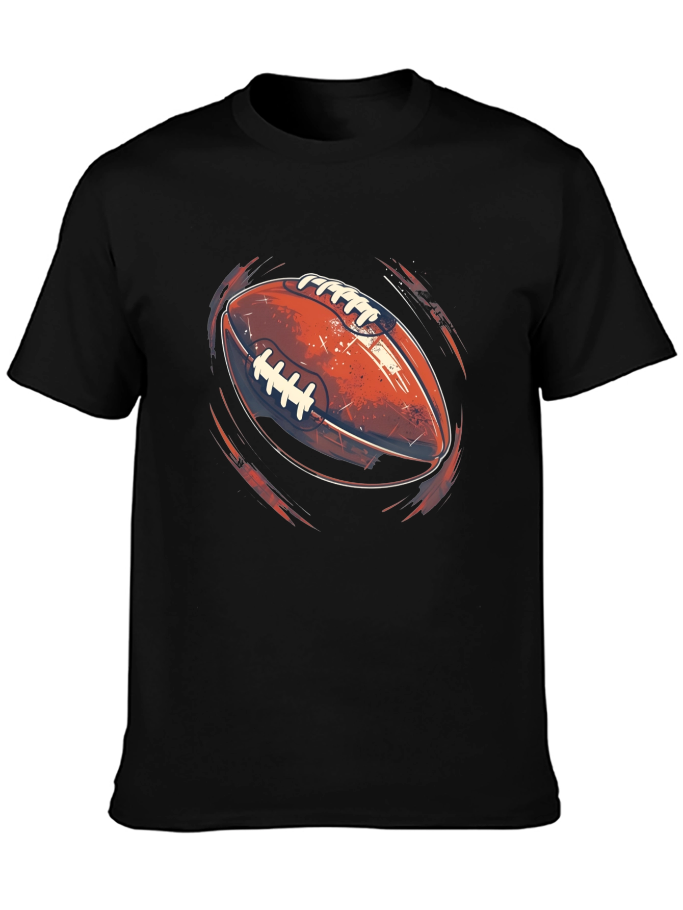 Football Graphic Black T-Shirt