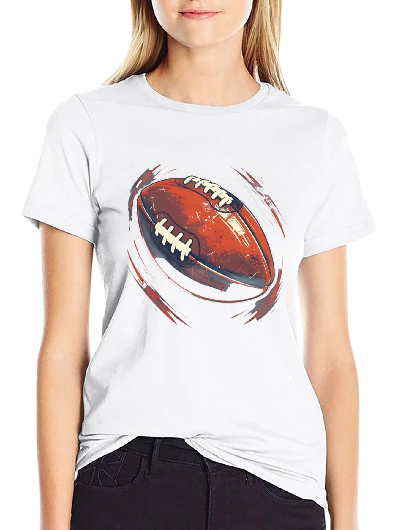 Football Graphic Black T-Shirt
