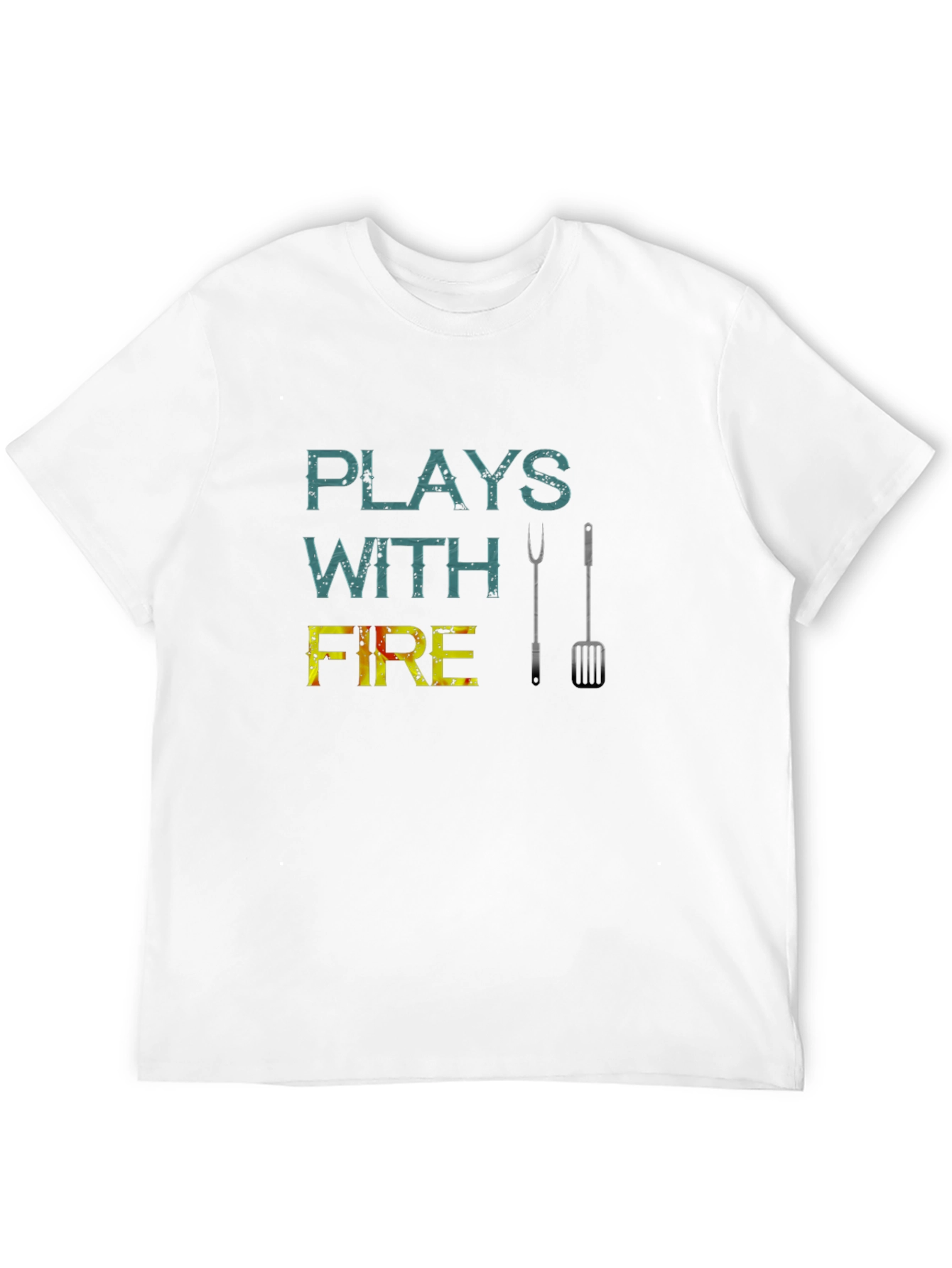 Plays With Fire BBQ Grill Master Graphic T-Shirt