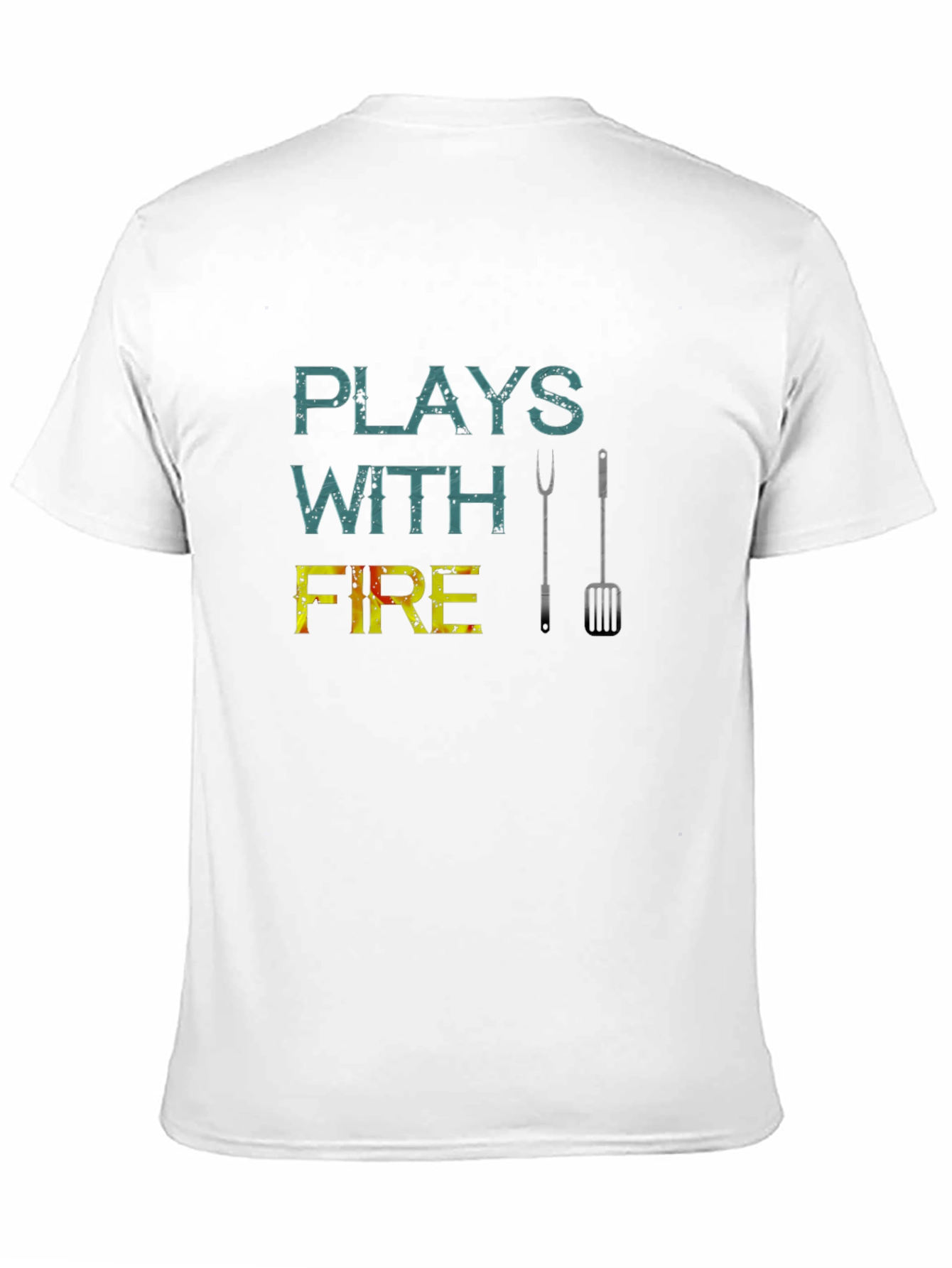 Plays With Fire BBQ Grill Master Graphic T-Shirt