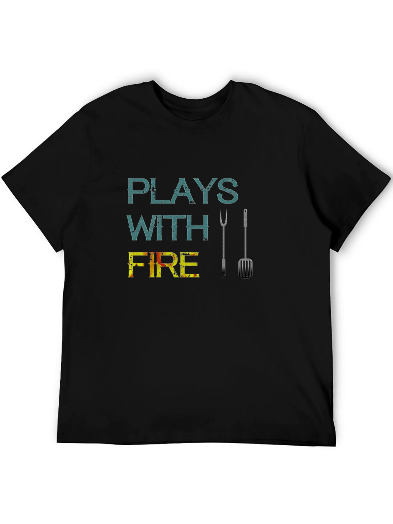 Plays With Fire BBQ Grill Master Graphic T-Shirt