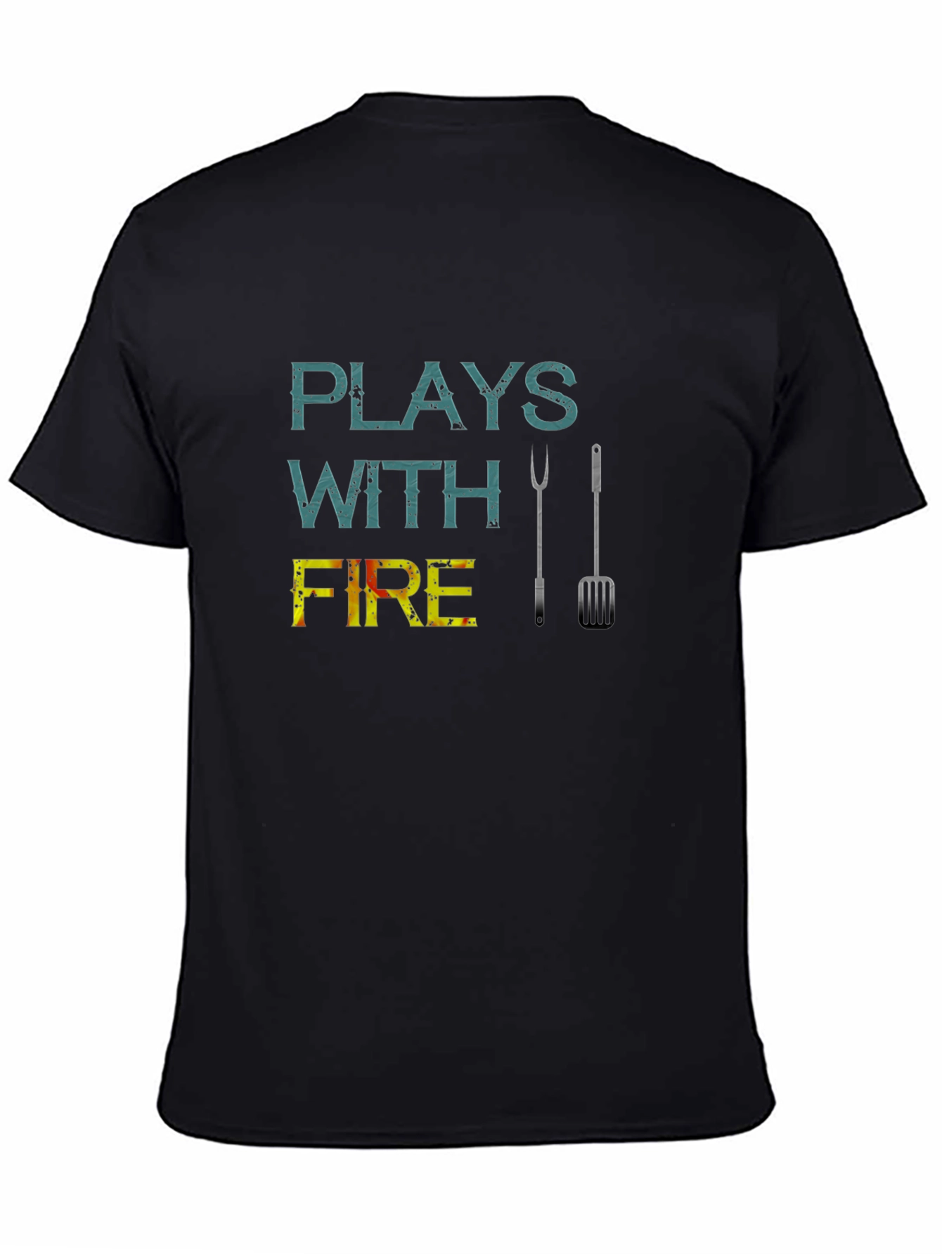 Plays With Fire BBQ Grill Master Graphic T-Shirt