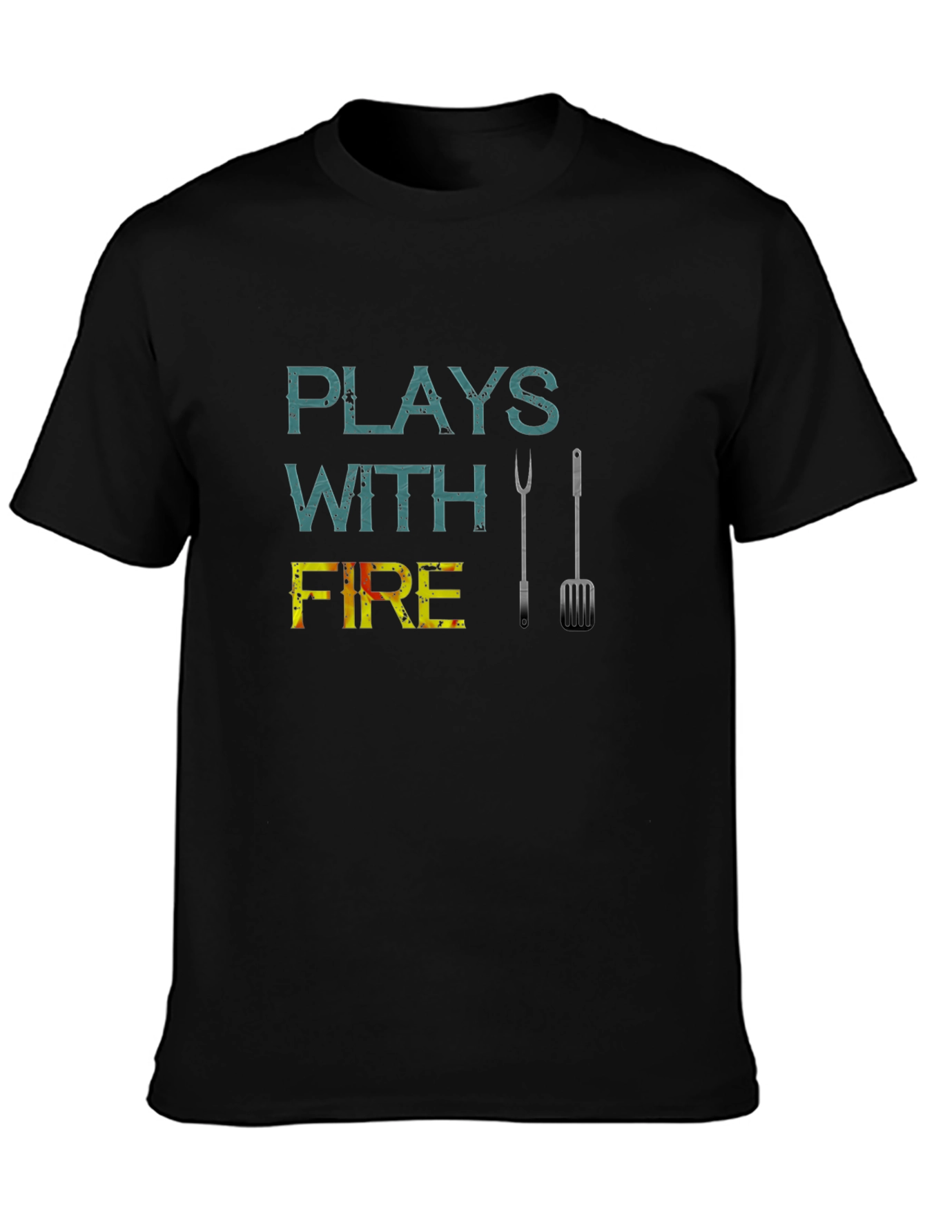Plays With Fire BBQ Grill Master Graphic T-Shirt