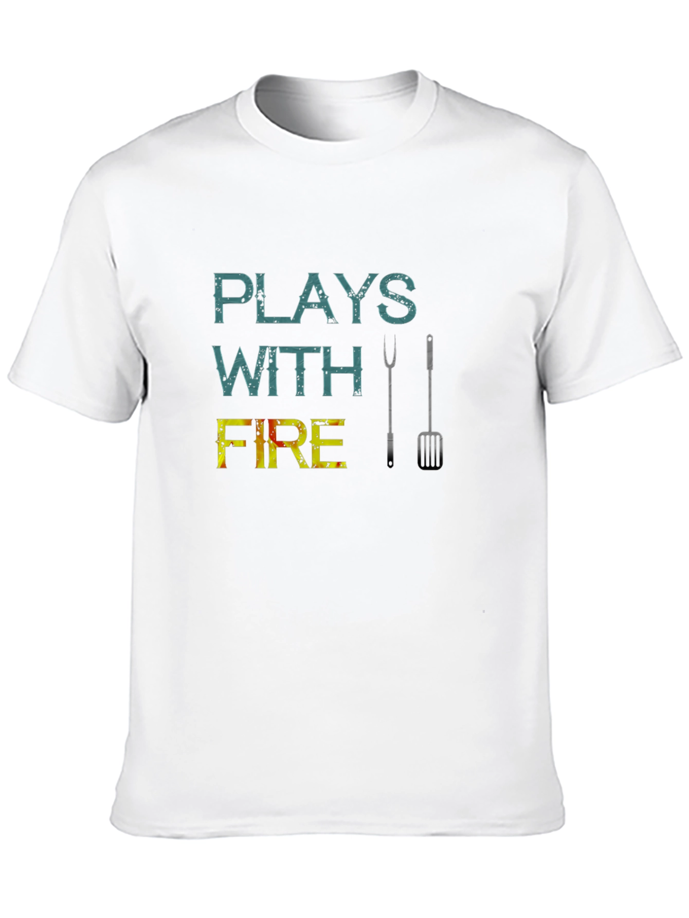 Plays With Fire BBQ Grill Master Graphic T-Shirt