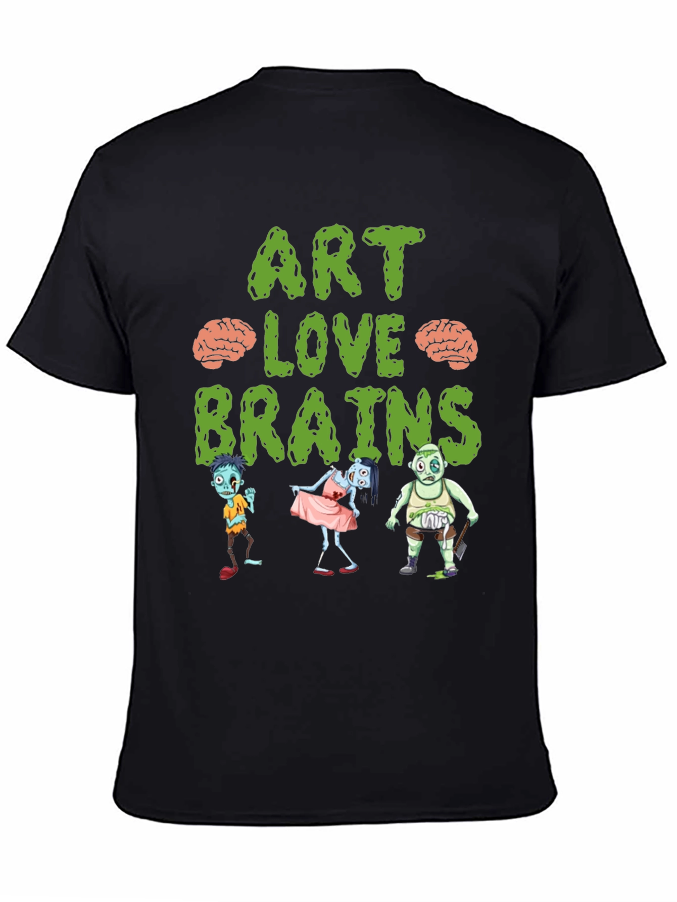 Art Love Brains Zombie Graphic T-Shirt