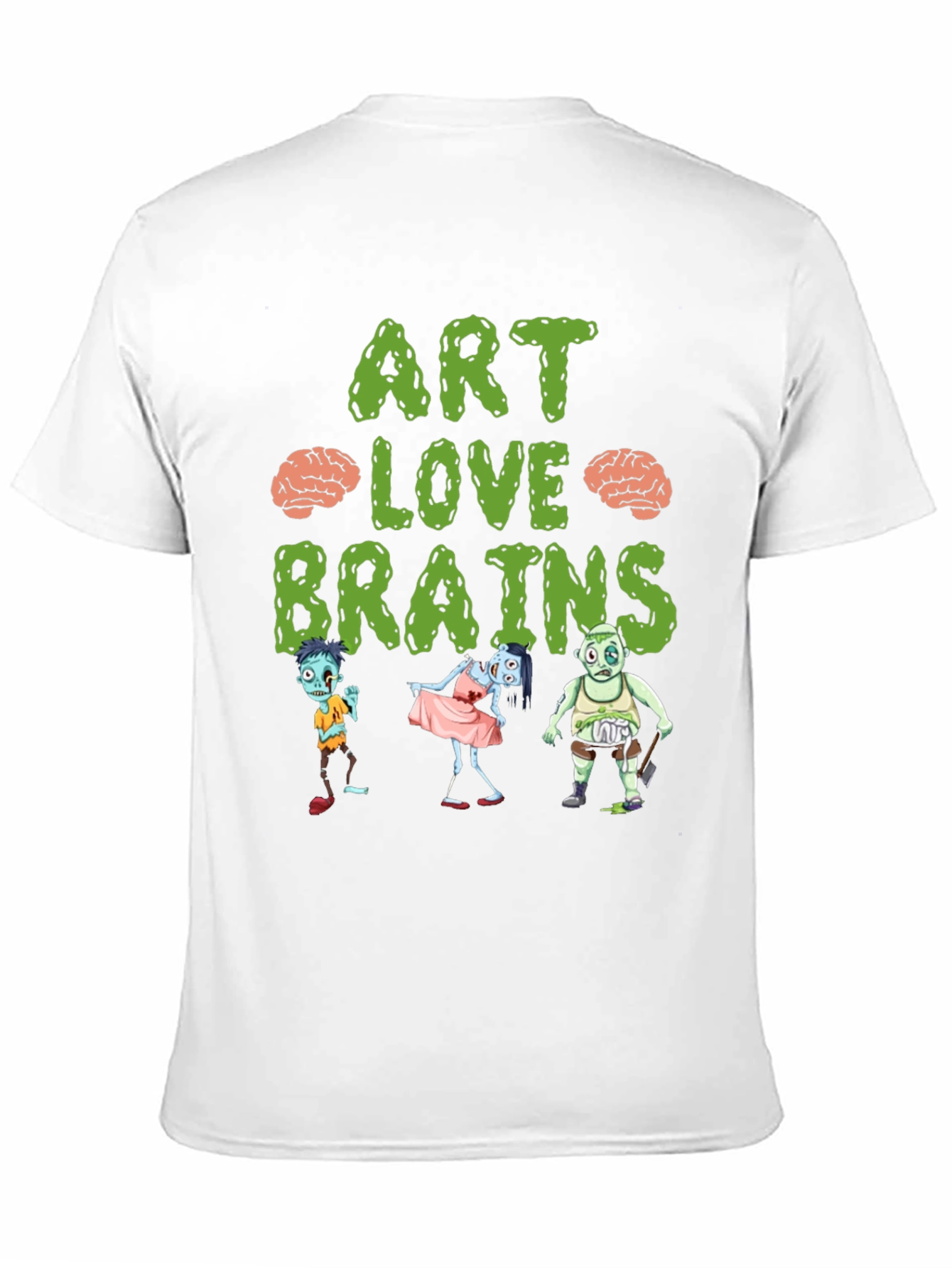 Art Love Brains Zombie Graphic T-Shirt