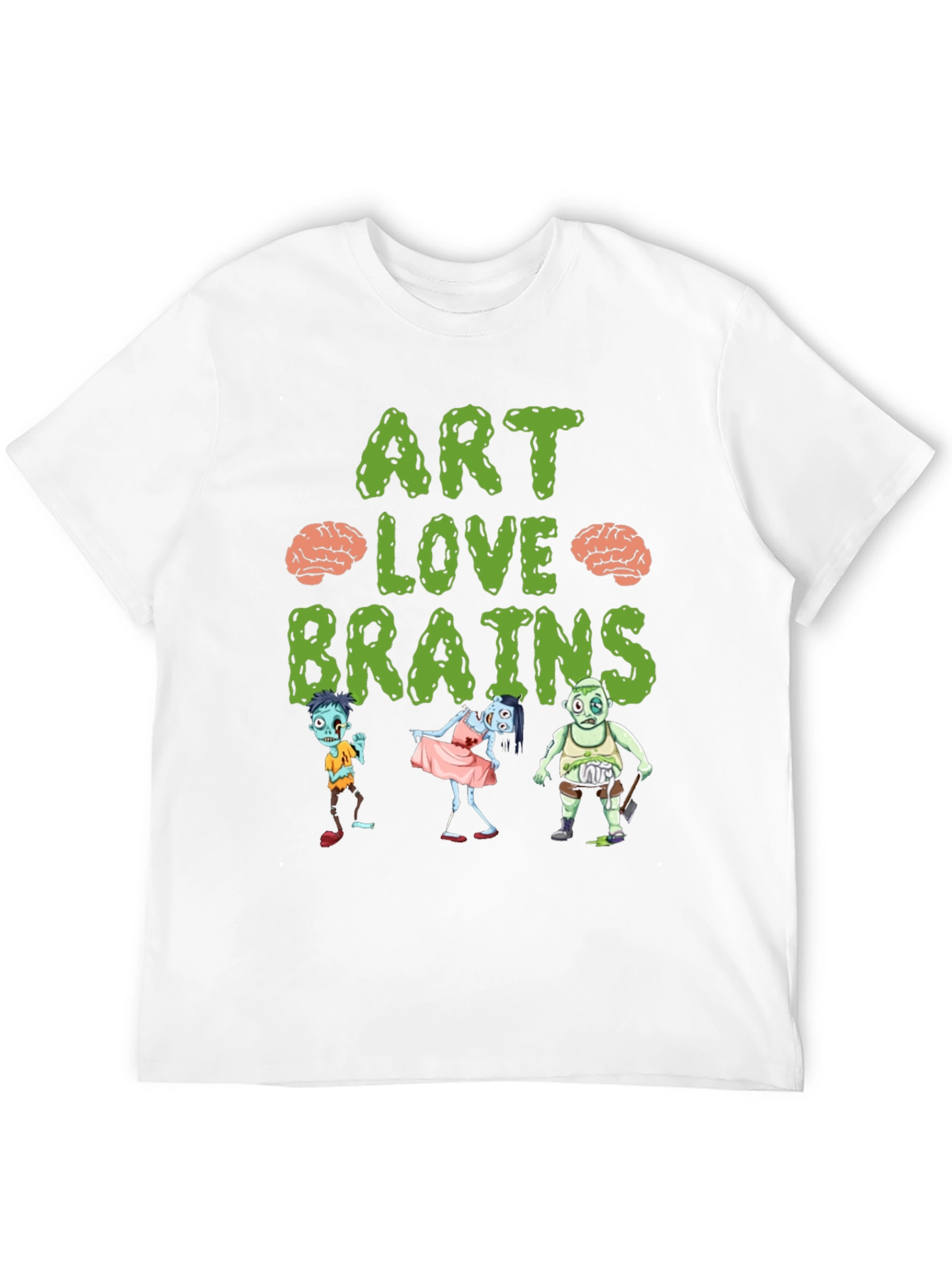 Art Love Brains Zombie Graphic T-Shirt