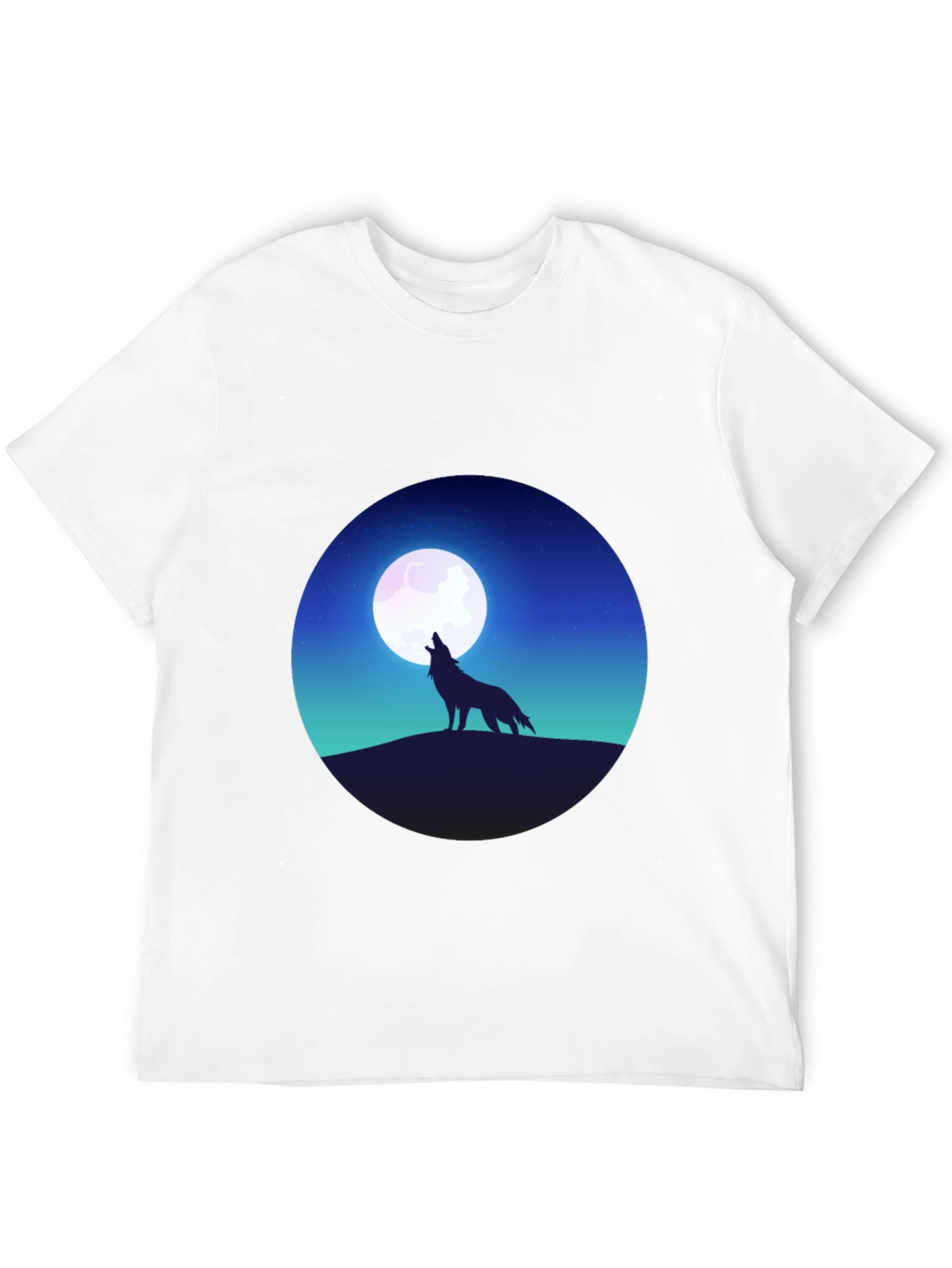 Wolf Moon T-Shirt - Graphic Print Tee