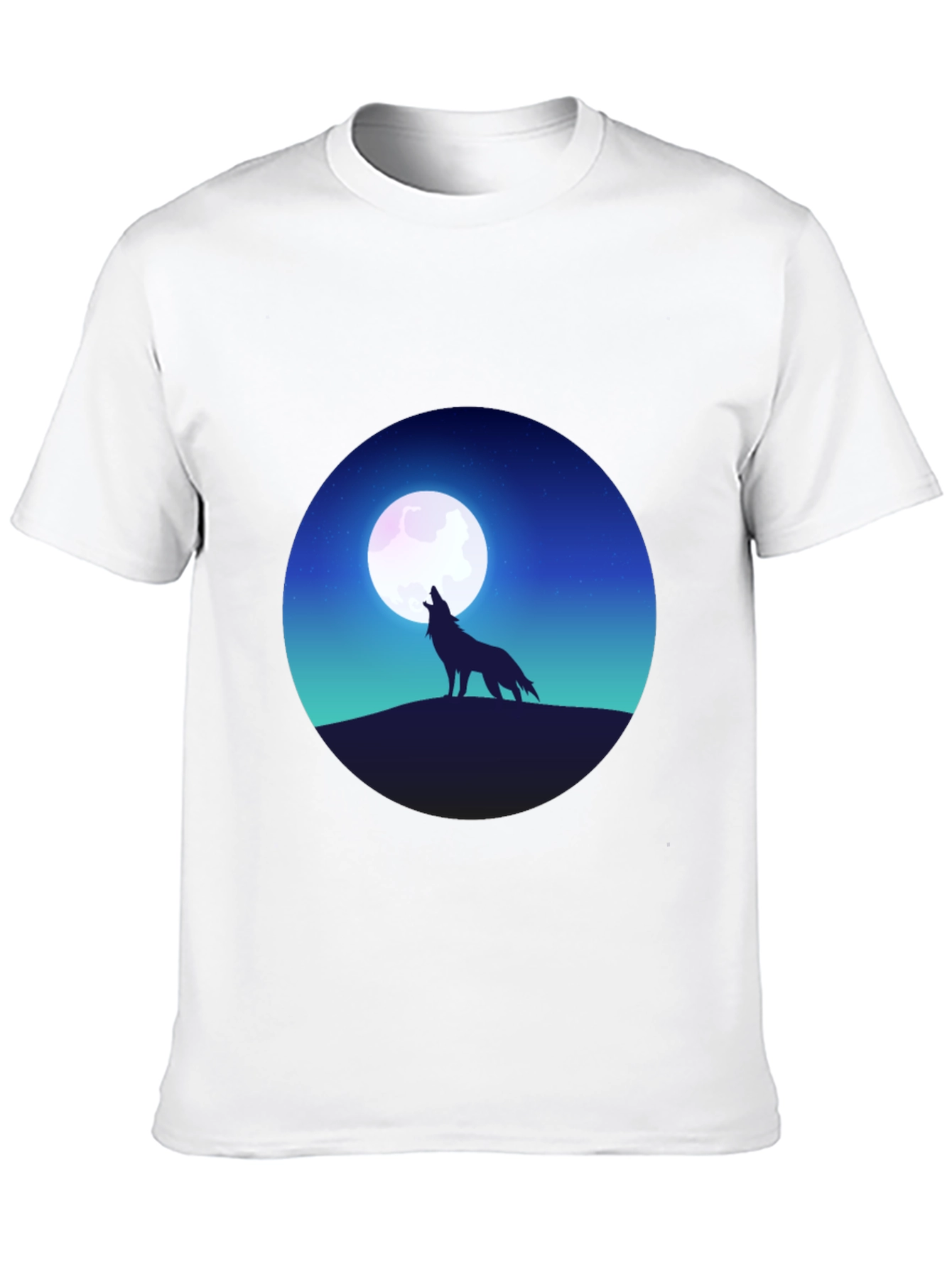 Wolf Moon T-Shirt - Graphic Print Tee