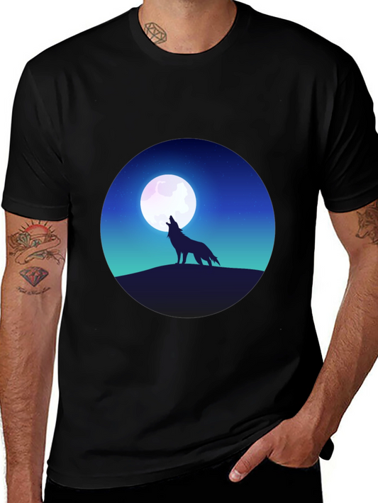 Wolf Moon T-Shirt - Graphic Print Tee